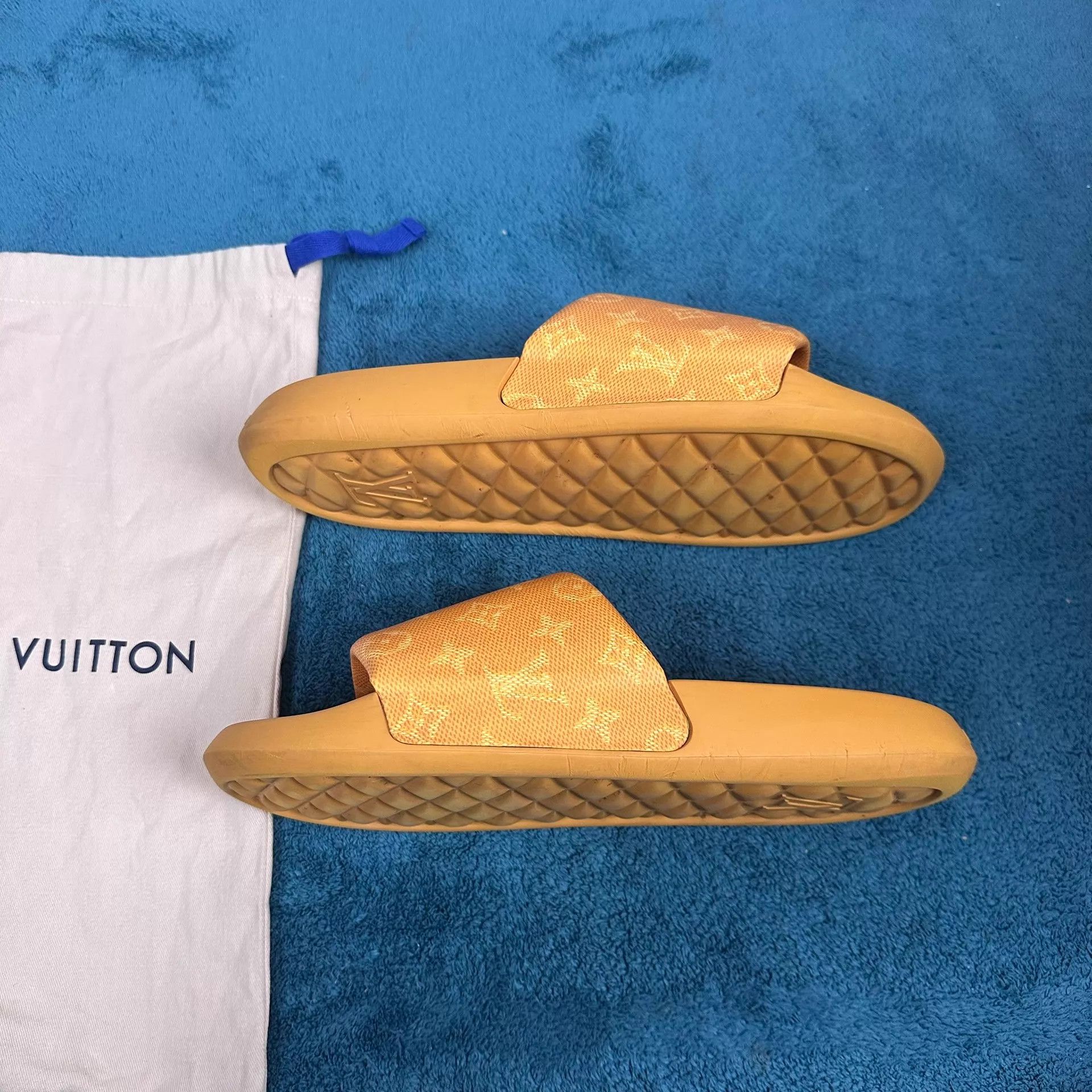 Louis Vuitton LV waterfront 2025 Early Spring men's yellow slides size 42 Size US 9 / EU 42 - 2 Thumbnail