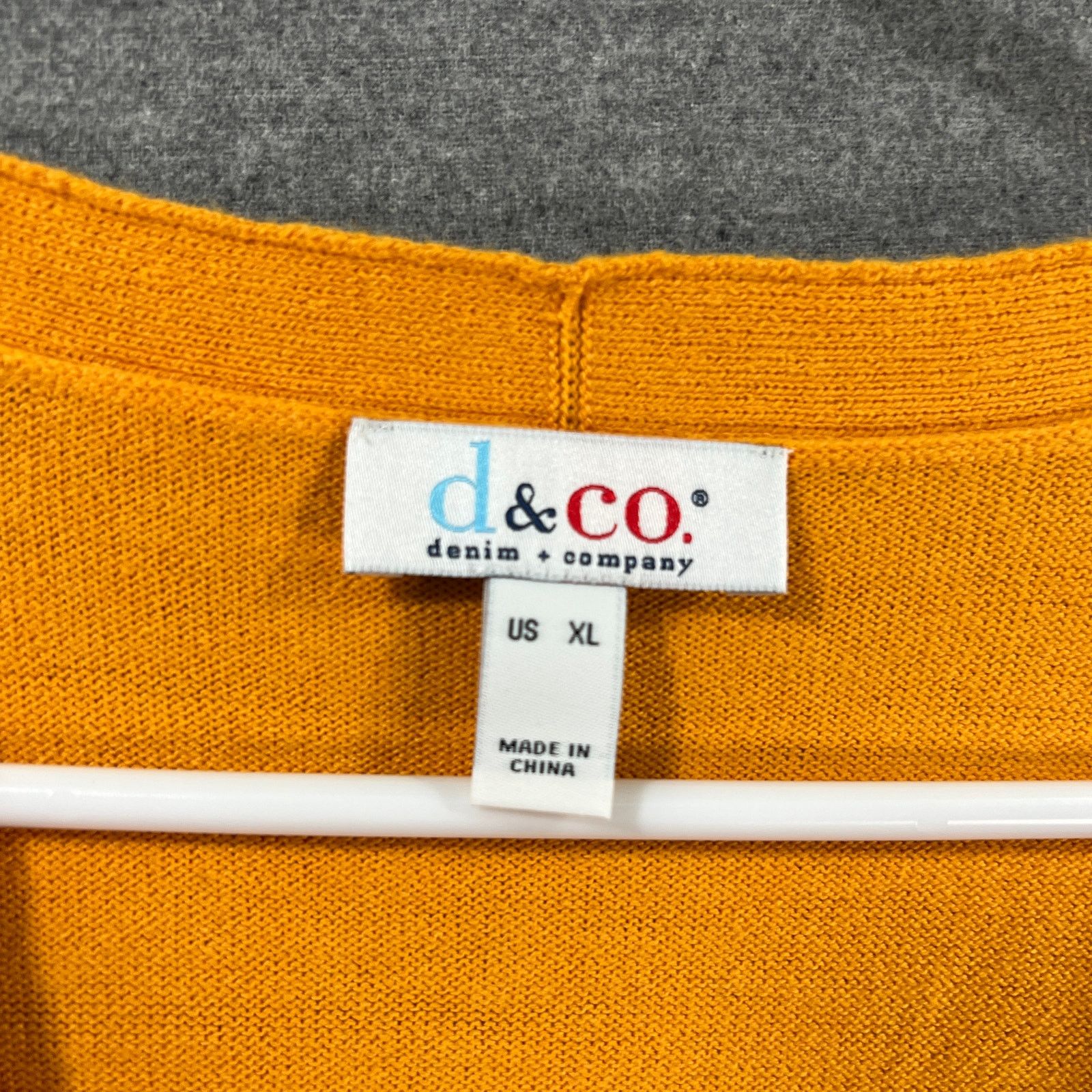 Denim & Co. Denim & Co. Open-Front 3/4-Sleeve Cardigan Sweater Cadmium Size XL / US 12-14 / IT 48-50 - 3 Thumbnail