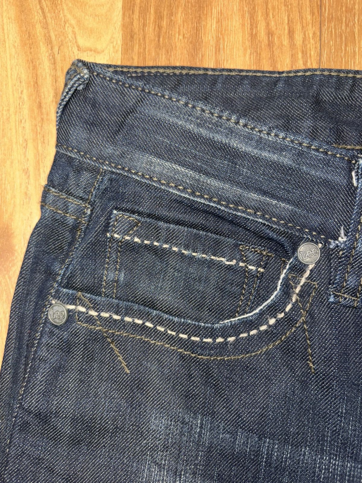 Lee VTG Lee Y2K Snap Button Convertible Flare Jeans Indigo Blue Size US 34 / EU 50 - 7 Thumbnail