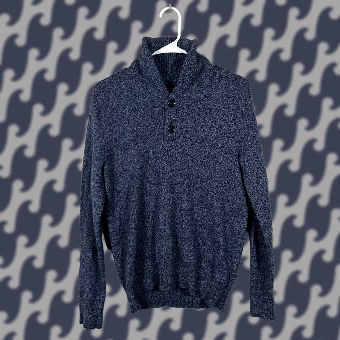 J.Crew J. Crew Men’s Shawl Collar Pullover Sweater Blue Marled Knit Small Size US S / EU 44-46 / 1 - 1 Thumbnail