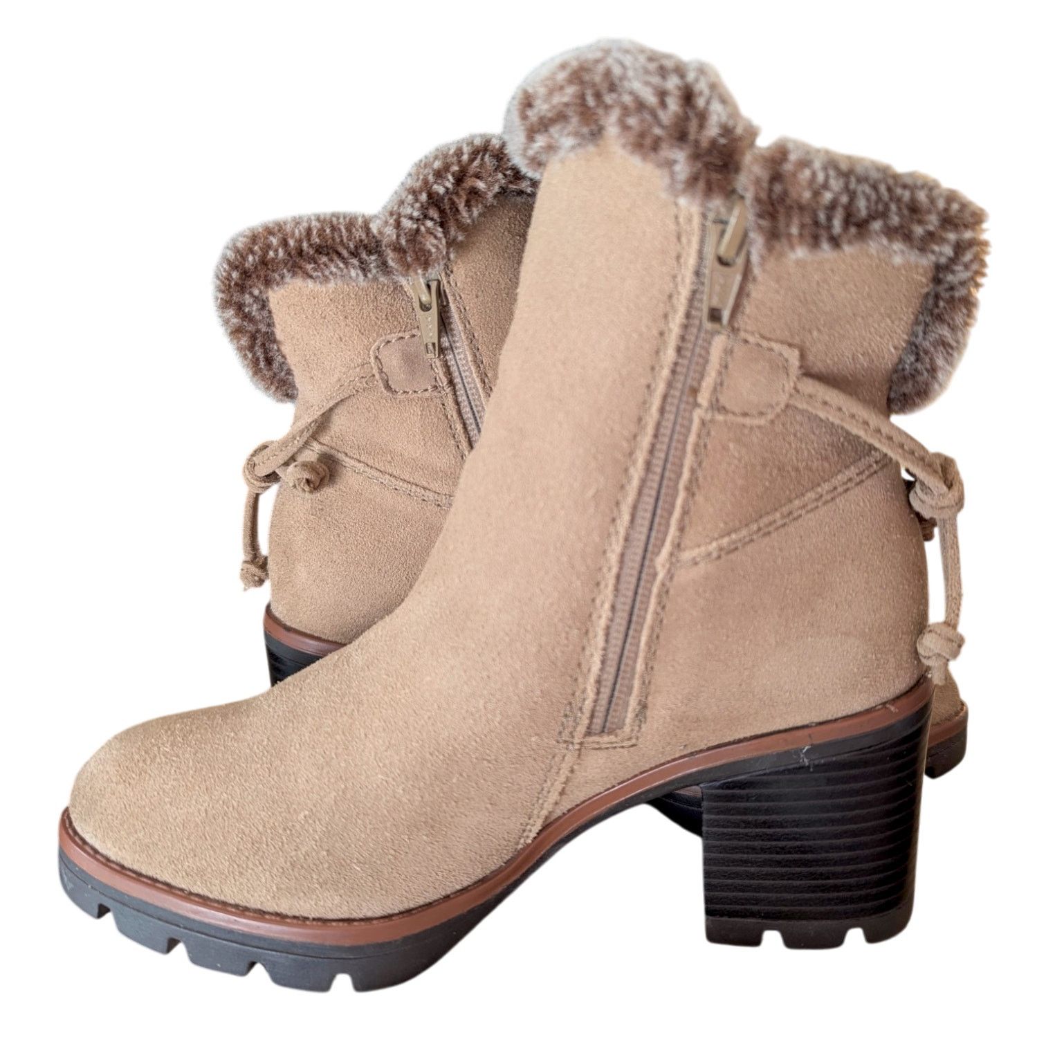 Naturalizer Naturalizer Valene Suede Fur 3" Heel Booties Size 6.5 Size US 6.5 / IT 36.5 - 3 Thumbnail