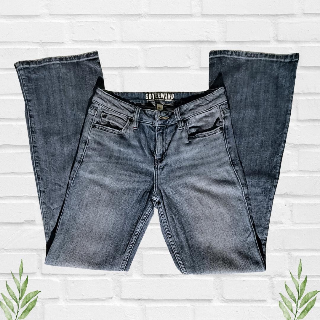 Designer IDYLLWIND Women's Boot Cut Flared Blue Denim Size 4 Size 27" / US 4 / IT 40 - 1 Thumbnail