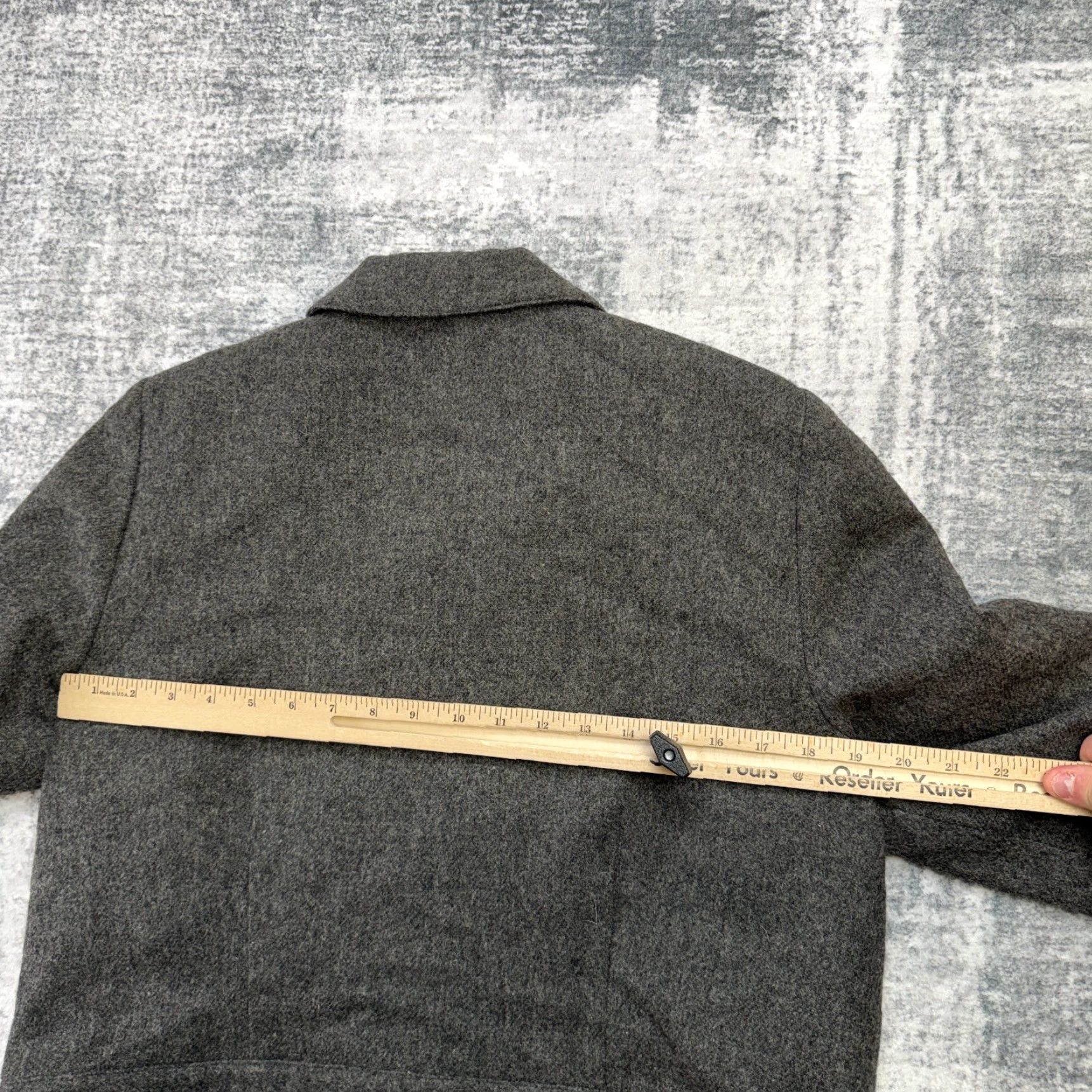Vintage VINTAGE Bridgewater Classics Jacket Womens 12 Gray Wool Cropped Academia Heritage Bomber Jacket Size XL / US 12-14 / IT 48-50 - 6 Thumbnail