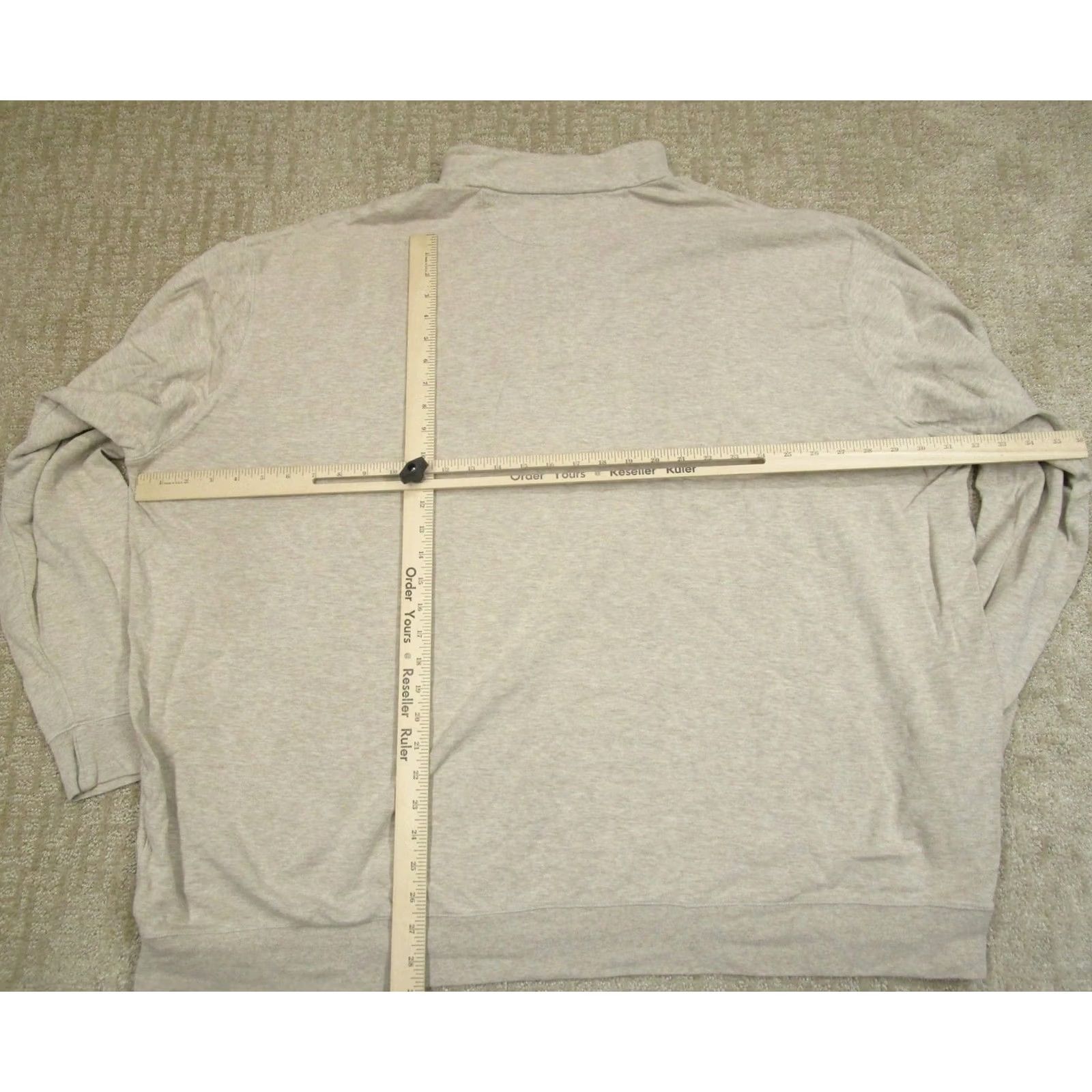 Polo Ralph Lauren VINTAGE Polo Ralph Lauren Pullover Men 4XLT Beige Quarter Zip Sweatshirt Big & Tall Logo Size US XXL / EU 58 / 5 - 4 Thumbnail
