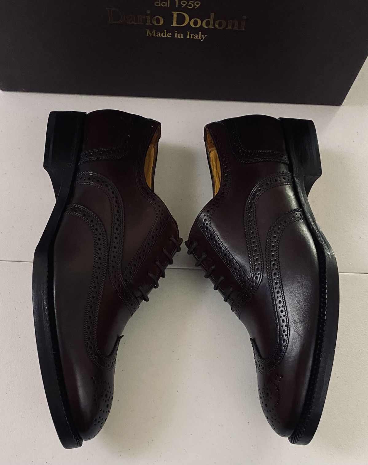 Other Dario Dodoni Brown Handmade Brogue Wingtip Oxfords 10 US New Size US 10 / EU 43 - 4 Thumbnail