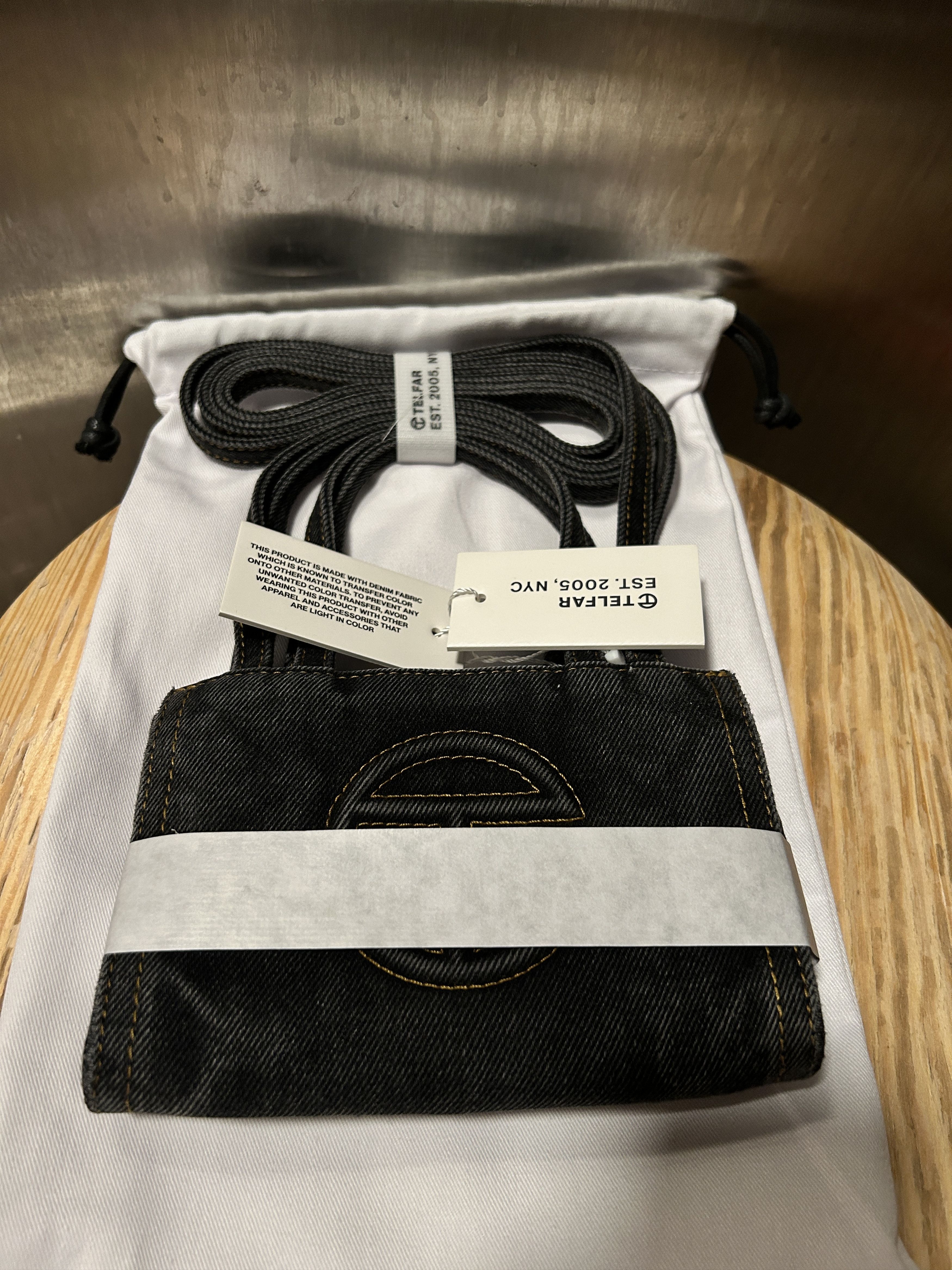 Telfar Small Denim Shopper - Black Size ONE SIZE - 1 Thumbnail