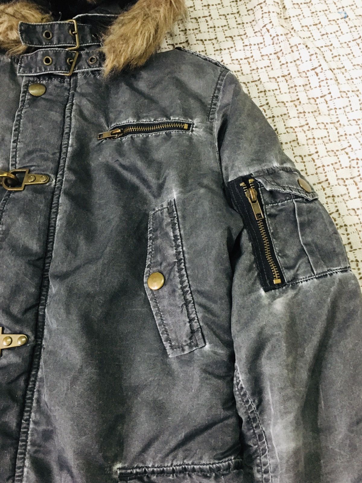 If Six Was Nine × Japanese Brand × Le Grande Bleu (L.G.B.) A07 Incede Punk Bondage Multipocket Fur Hoodie Jacket Size M / US 6-8 / IT 42-44 - 9 Thumbnail