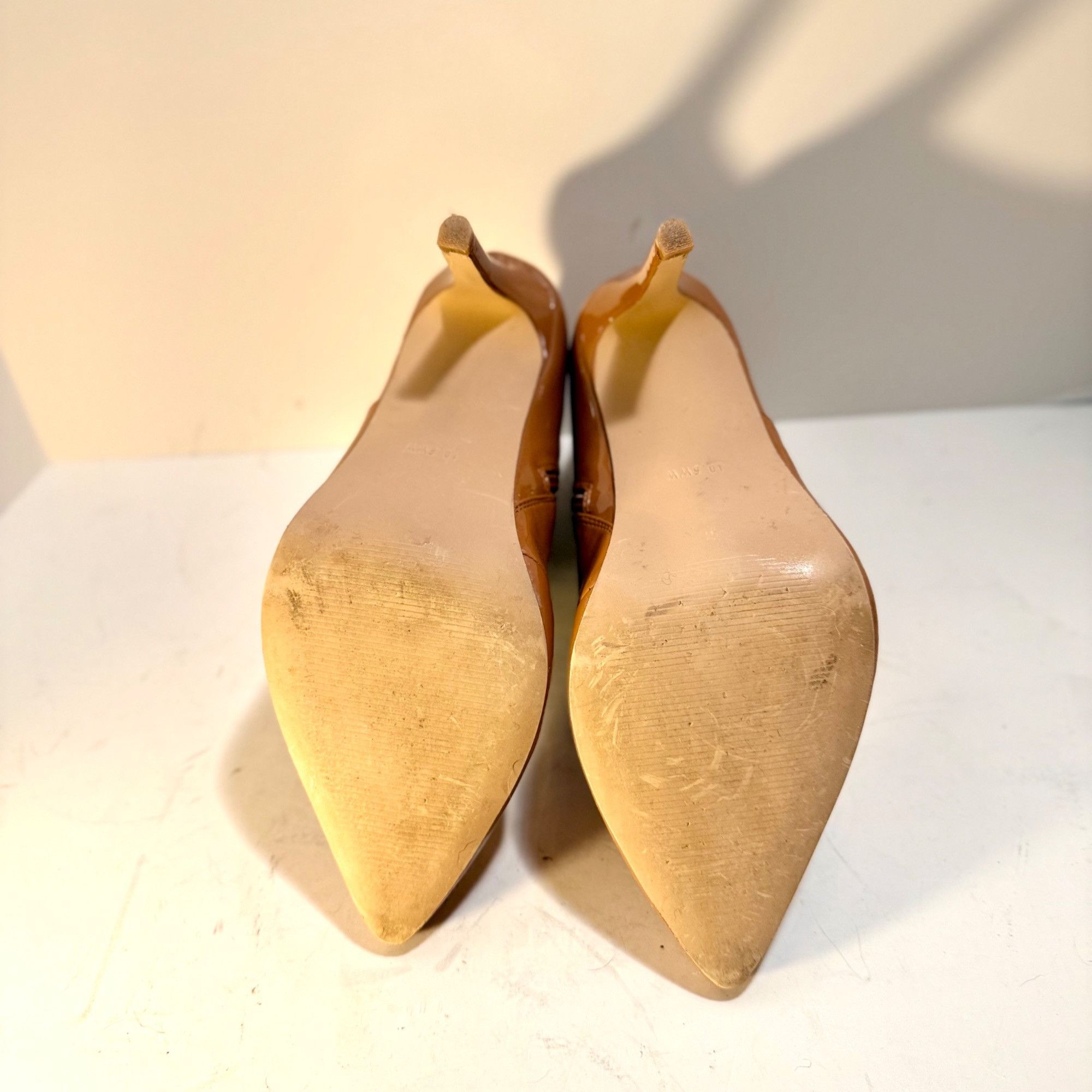Torrid Tan 10.5WW Patent Leather Ankle Boots W Pointed Toe Size US 10.5 / IT 40.5 - 6 Thumbnail