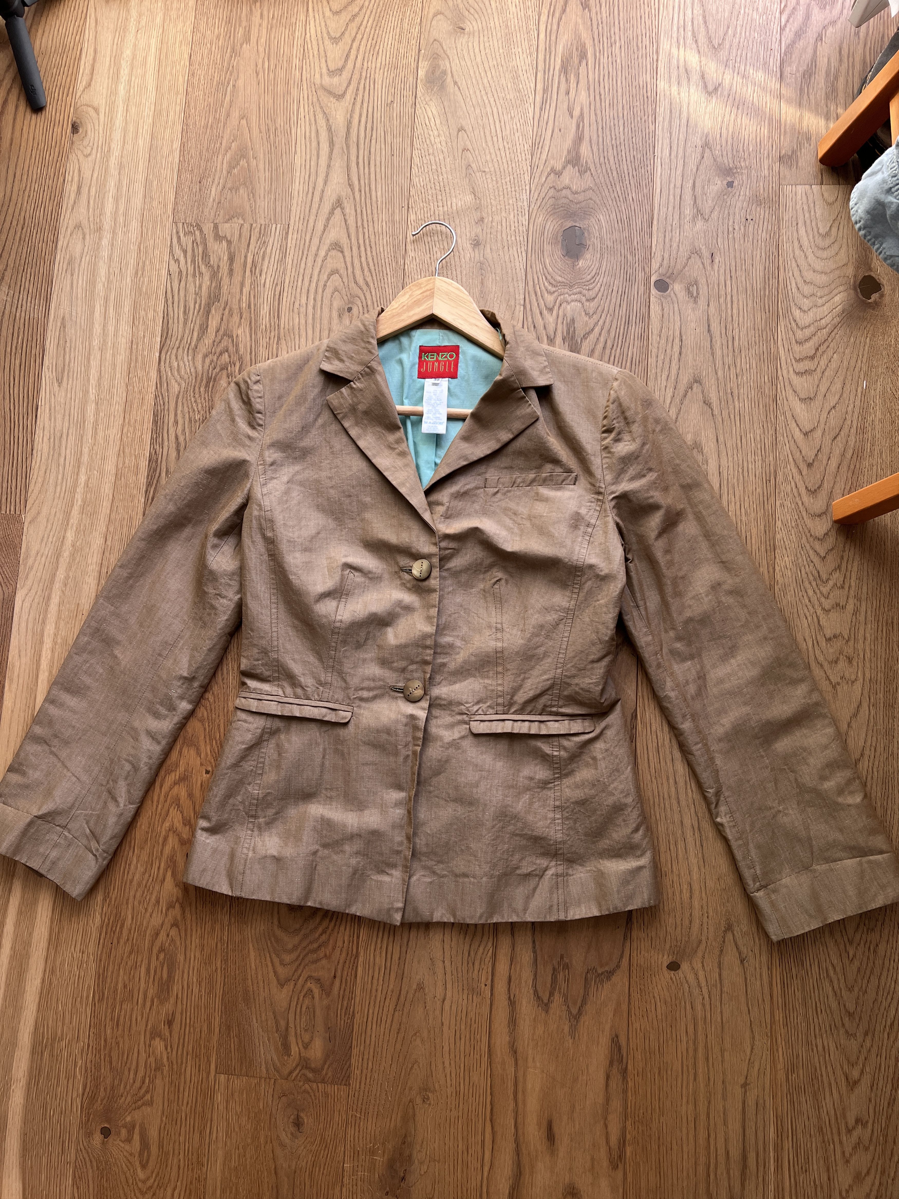 Kenzo Rare! Kenzo Jungle vintage 1990s rami blazer jacket luxury Size M / US 6-8 / IT 42-44 - 9 Thumbnail