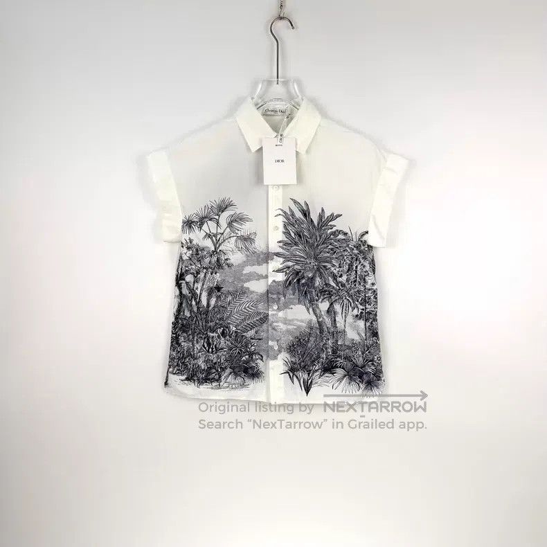 Dior Dior White coconut bee embroidery shirt Size XXS / US 00 / IT 34 - 3 Thumbnail