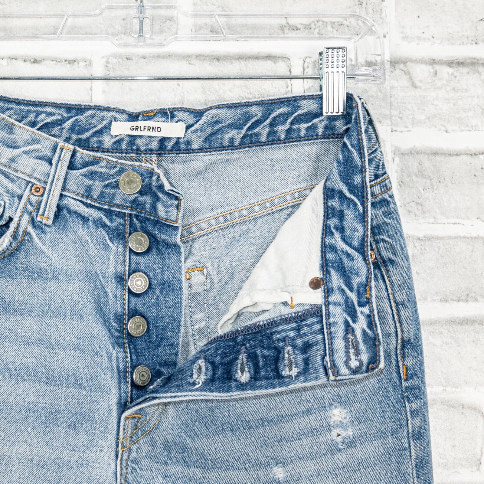 GRLFRND GRLFRND Karolina High Rise Straight Crop Jeans more love Size 26" / US 2 / IT 38 - 2 Thumbnail