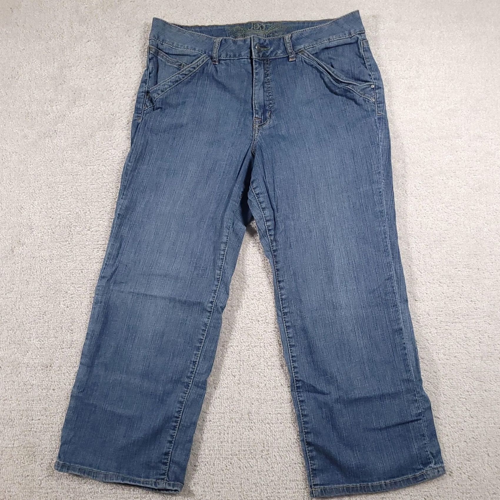 Vintage Jag Jeans Pants Womens 16 Stretch Denim Straight Mid Rise Classic Casual Capri Jeans Size 38" / US 16 / IT 52 - 2 Thumbnail