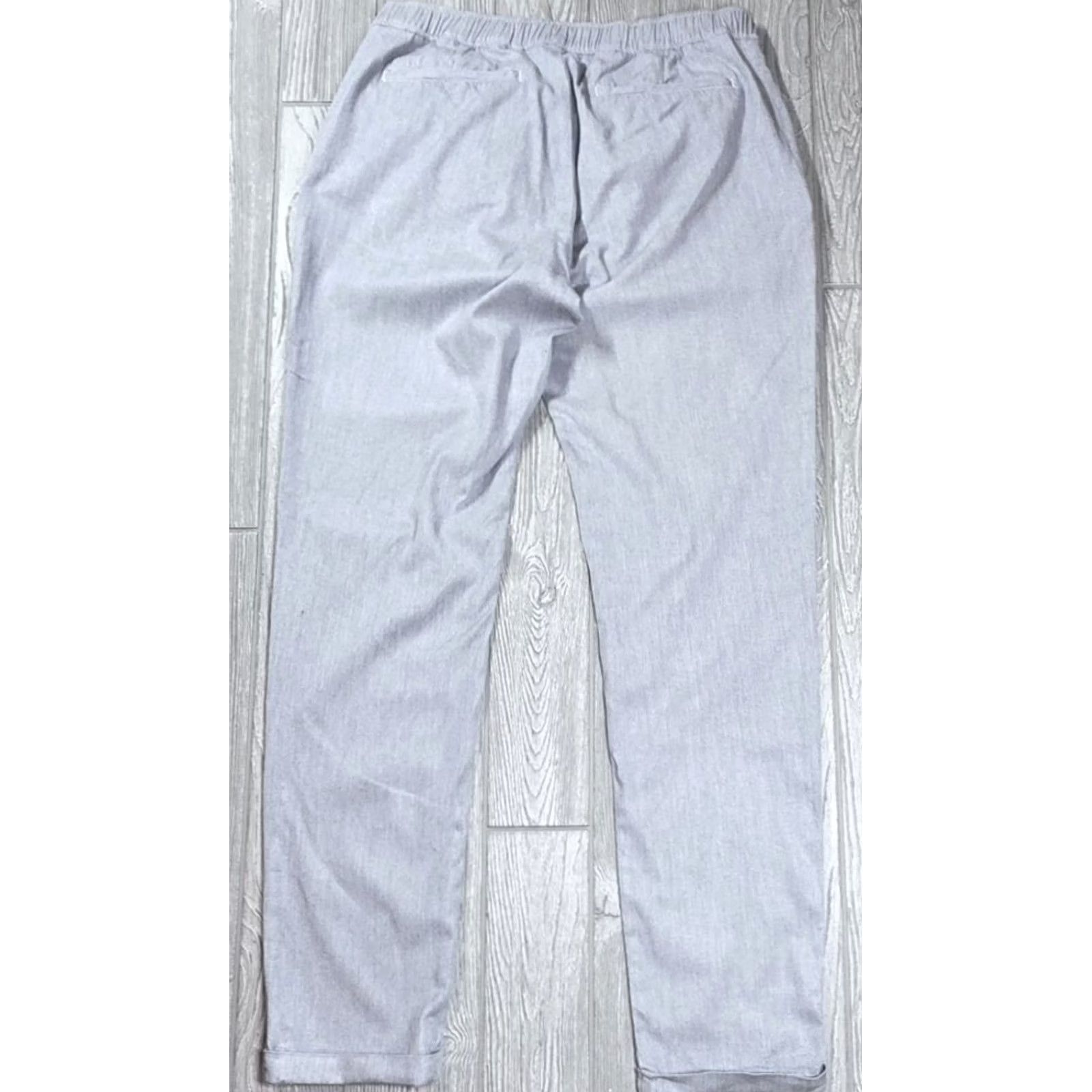 Vintage 34 Heritage Formia Pants Mens 34x34 Gray Elastic Waist Chino Lyocell Stretch Size US 34 / EU 50 - 4 Thumbnail