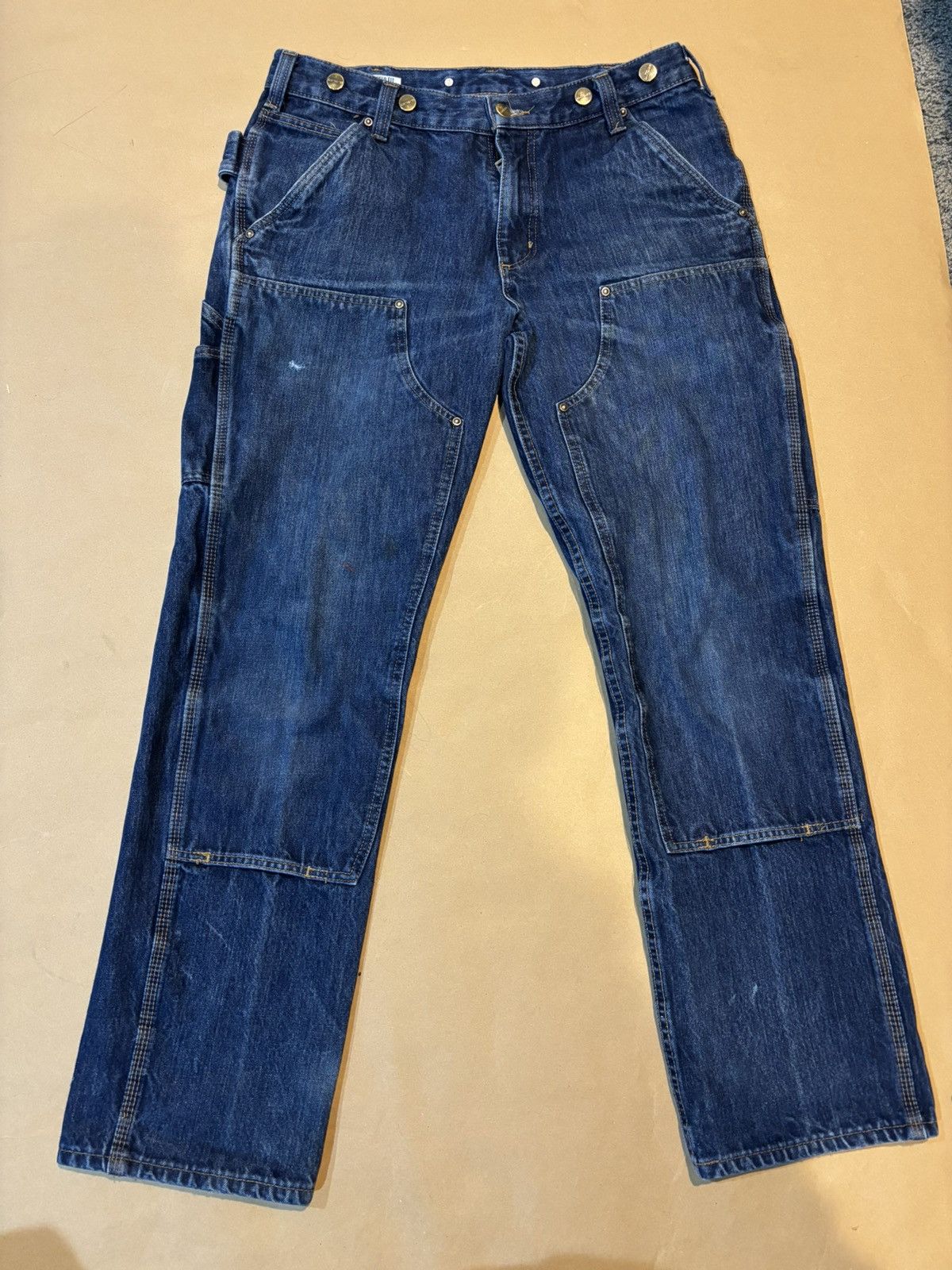 Carhartt Vintage Carhartt Men's Blue Relaxed Carpenter Jeans. Size US 32 / EU 48 - 1 Thumbnail