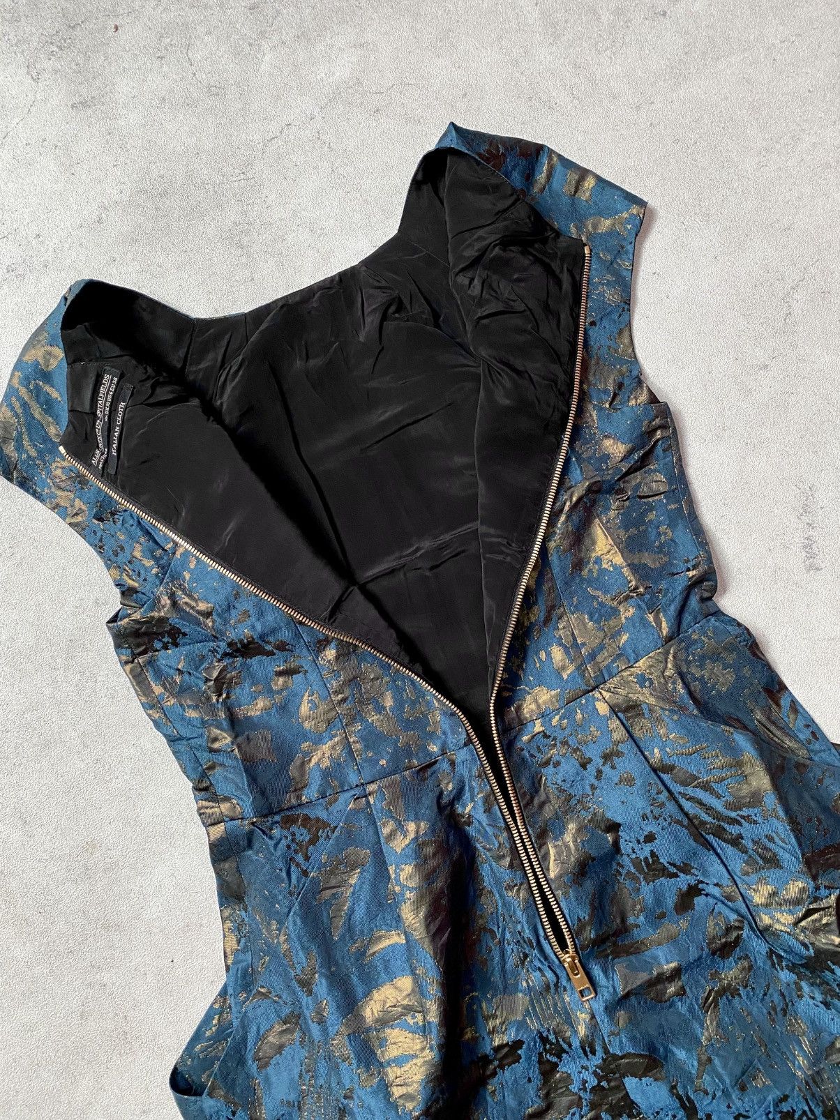 Allsaints All Saints Spitalfields Blue Gold Mini Dress Size S / US 4 / IT 40 - 10 Thumbnail