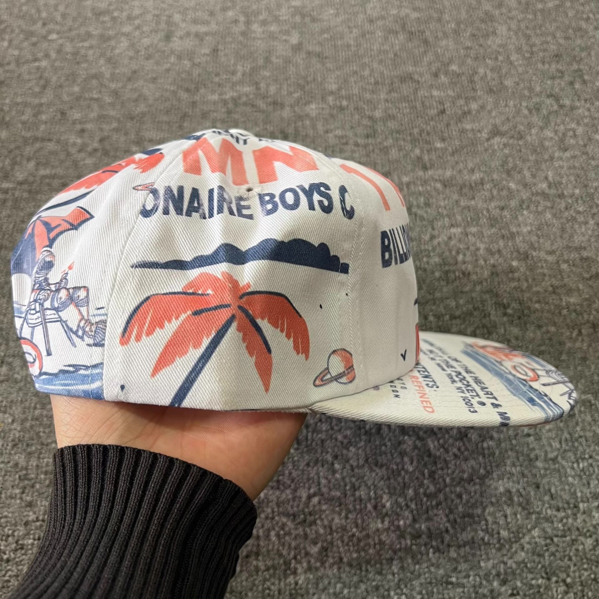 Billionaire Boys Club BBCPrint Vintage Logo Beach Theme Flat Brim Baseball Cap。Q7 Size ONE SIZE - 8 Thumbnail