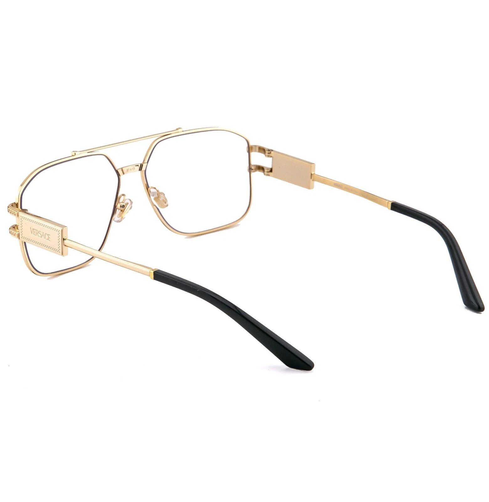 Versace VERSACE VE1302 1302 Gold Aviator Eyeglasses Optical Frame Size ONE SIZE - 3 Thumbnail