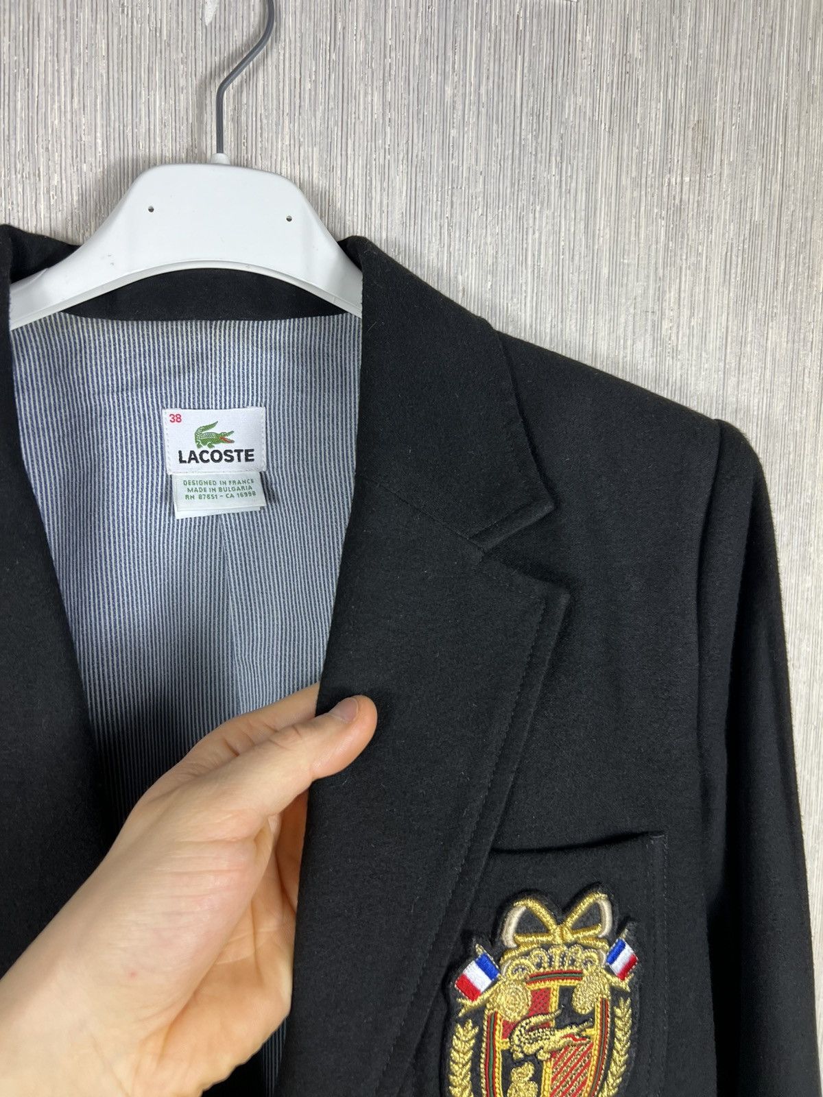 Lacoste Vintage Lacoste depuis France blazer jacket emblem logo Size S / US 4 / IT 40 - 8 Thumbnail
