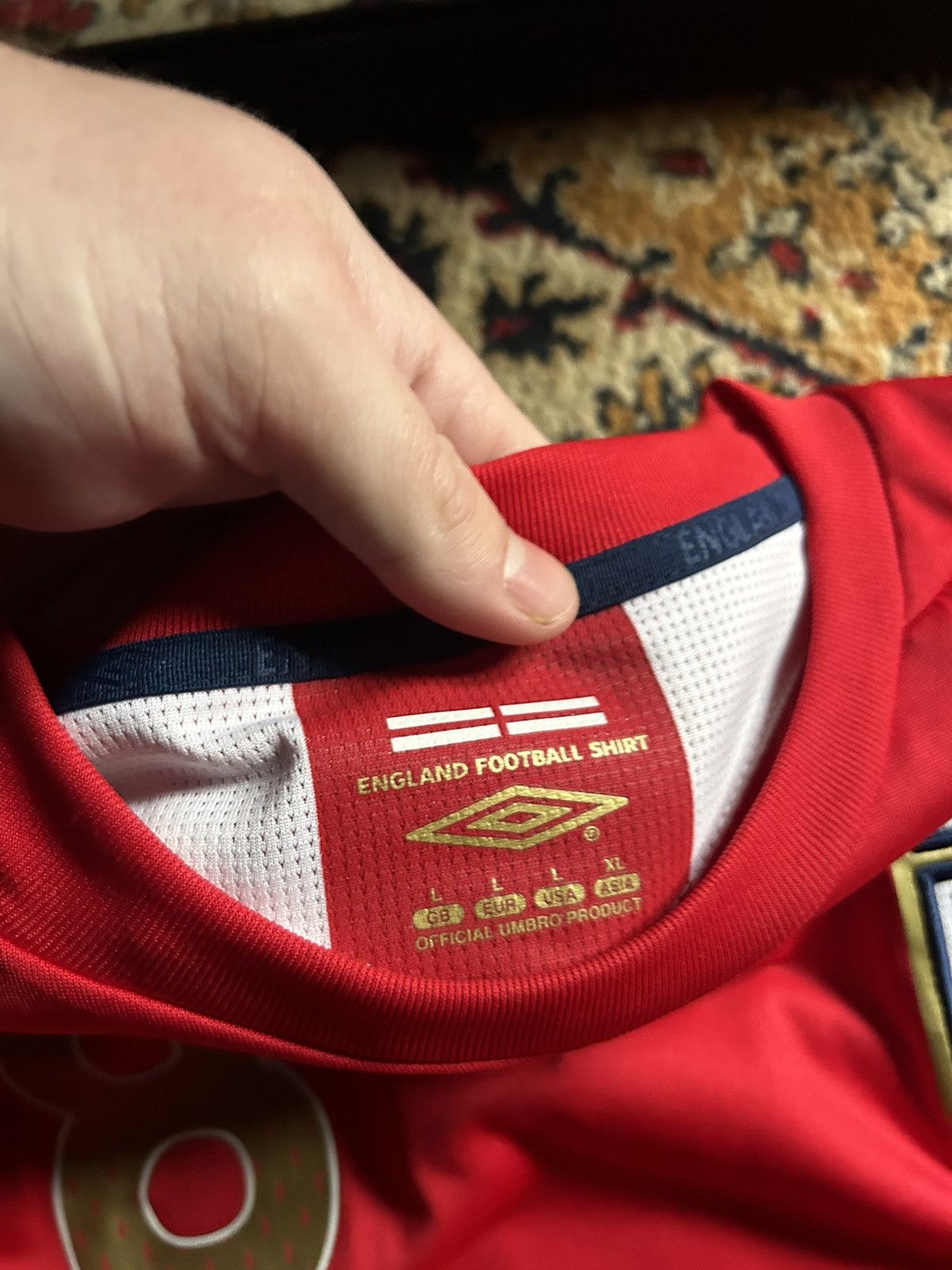 Umbro England Lampard #8 away jersey 2006-08 Size US L / EU 52-54 / 3 - 4 Thumbnail