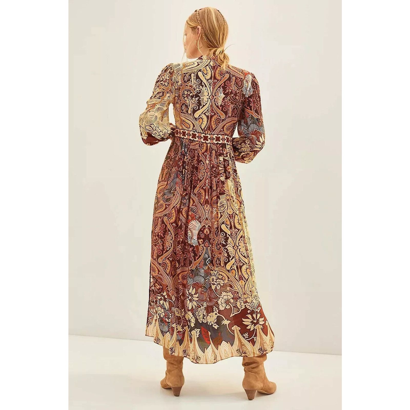 Anthropologie Anthropologie Bhanuni By Jyoti Floral Ronika Maxi Dress US 2 Size XS / US 0-2 / IT 36-38 - 4 Thumbnail