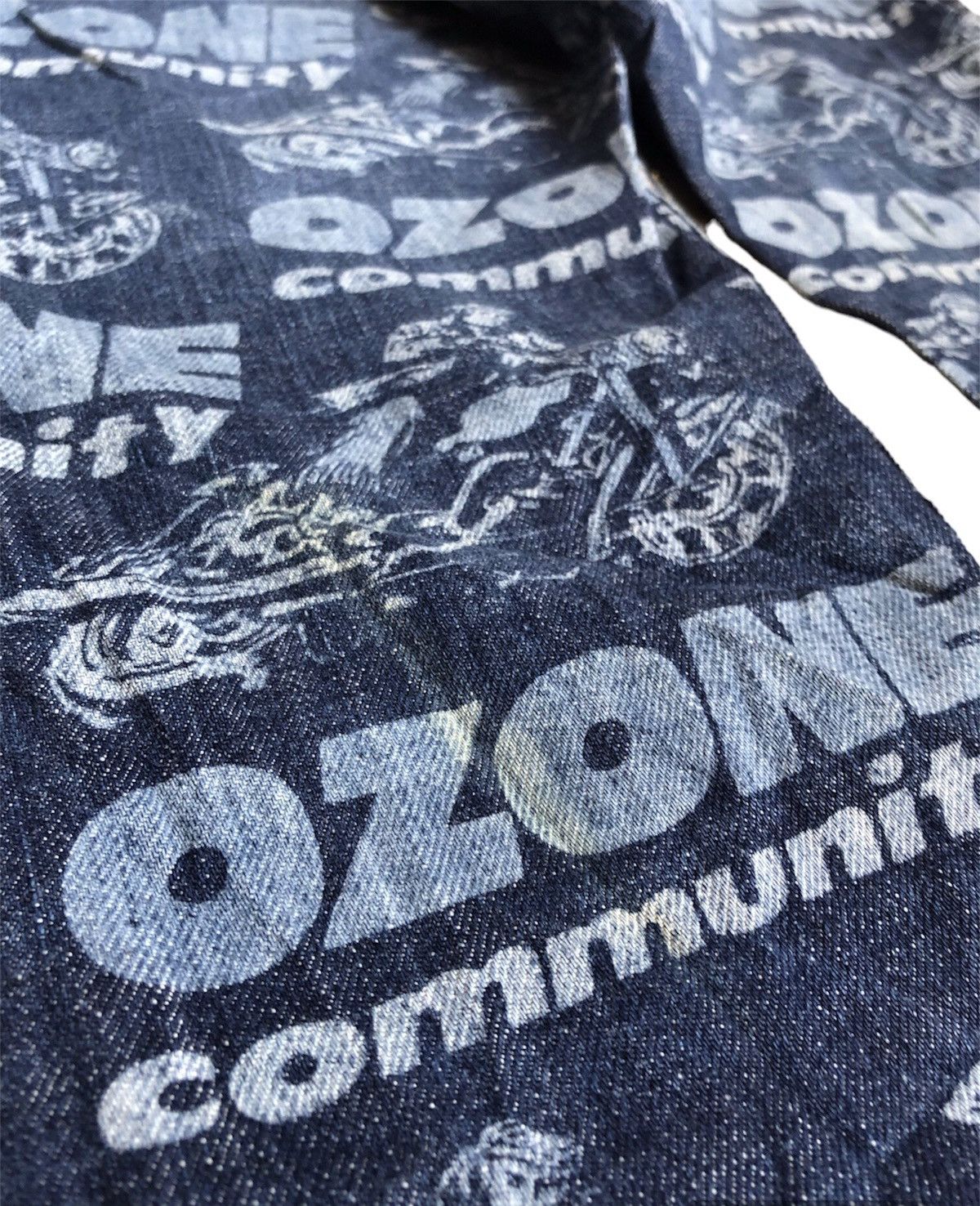 Hysteric Glamour Ozone Community All Over Print Denim Jeans Size 27" / US 4 / IT 40 - 8 Thumbnail