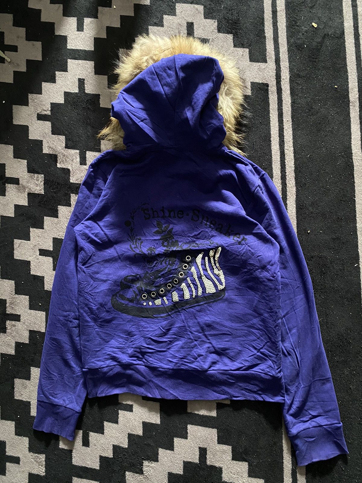 If Six Was Nine × Japanese Brand × Le Grande Bleu (L.G.B.) Vero moda ifsixwasnine style faux fur hoodie Size US M / EU 48-50 / 2 - 2 Thumbnail
