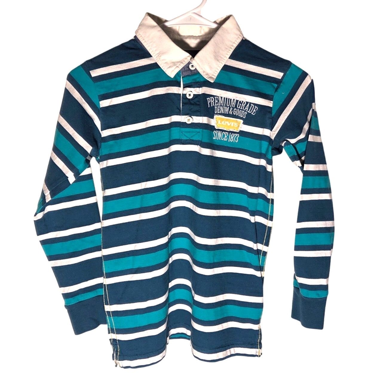 Levi's Vintage Levi's Blue Striped Long Sleeve Shirt - Boys - Small Size US XXS / EU 40 - 1 Thumbnail