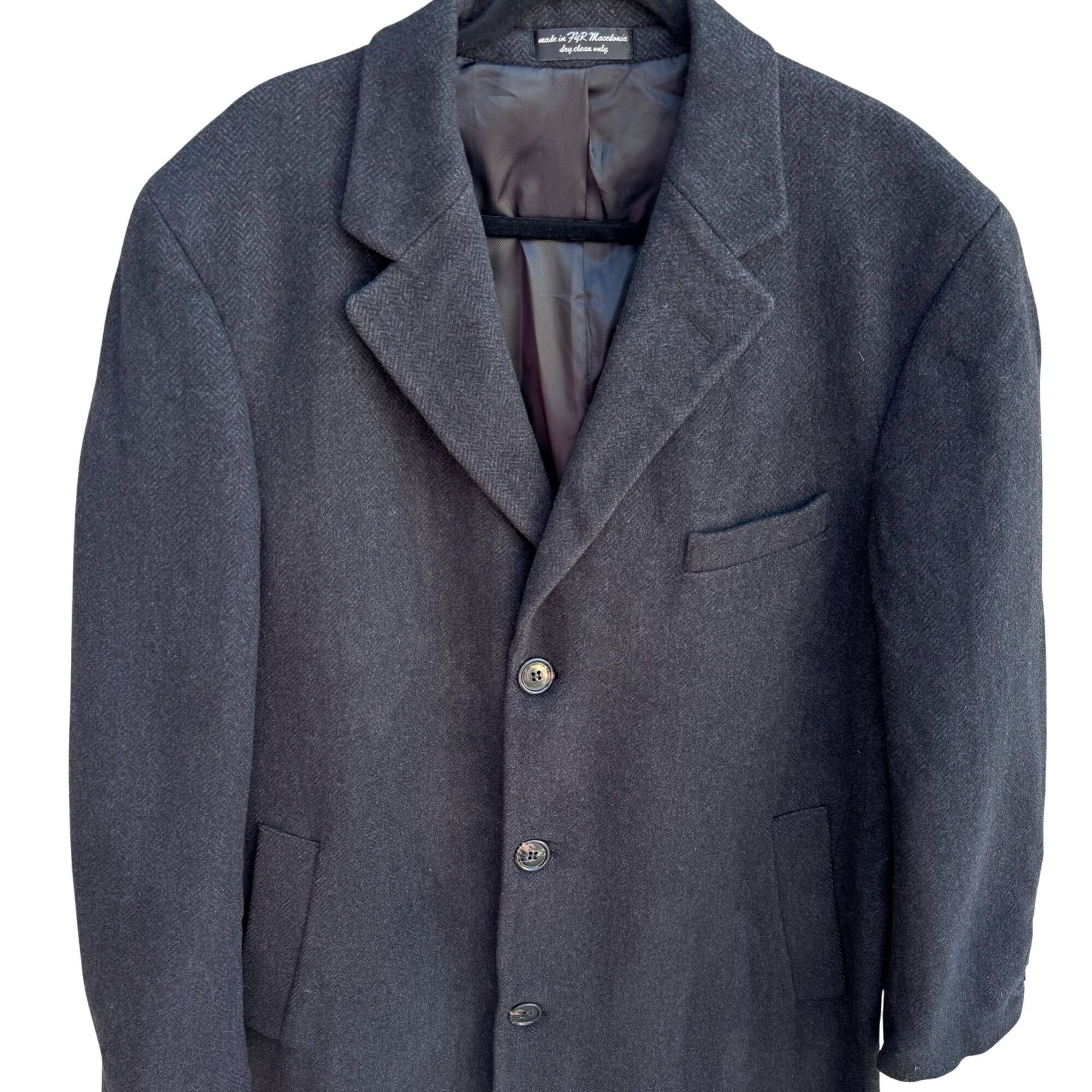 Lauren Ralph Lauren Lauren Ralph Lauren Mens Charcoal Overcoat Wool Cashmere Ble Size US XL / EU 56 / 4 - 4 Thumbnail