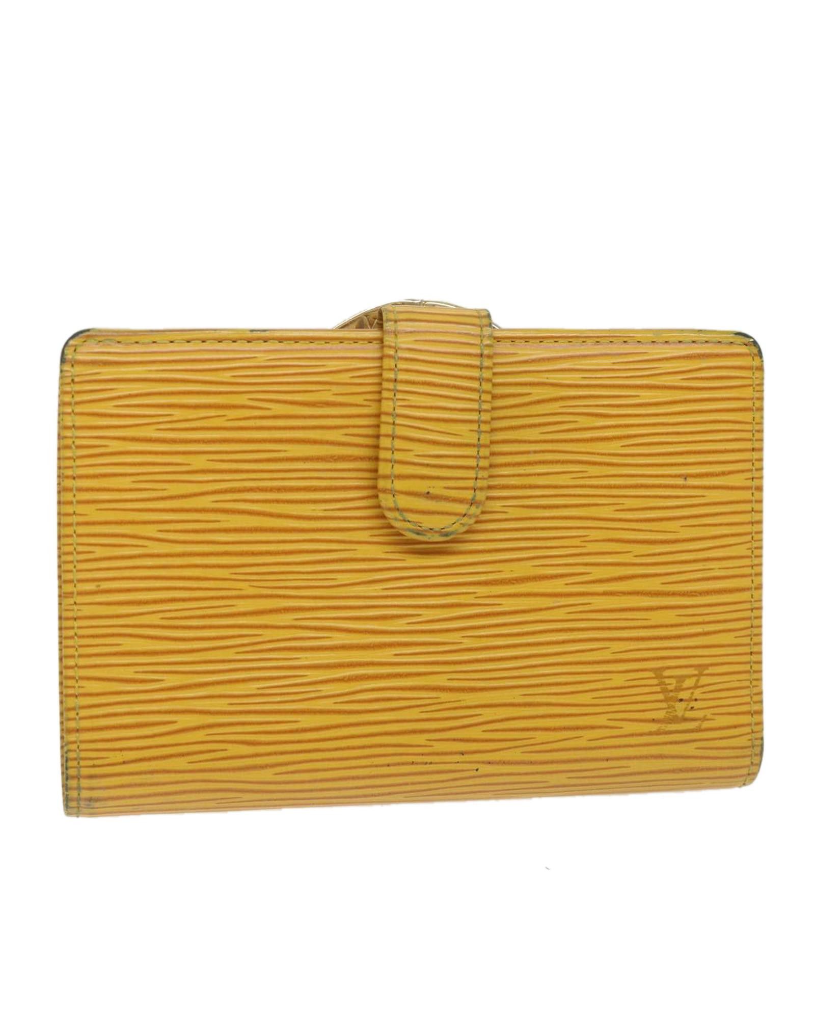 Louis Vuitton Yellow Epi Leather Wallet with Multiple Compartments ...