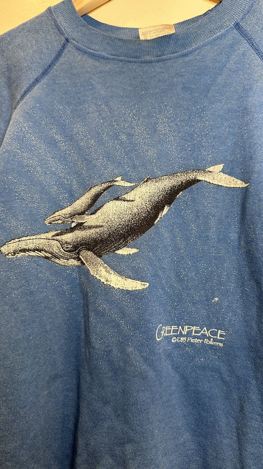 Vintage Rare Vintage 1985 Whales Ocean Print Save the Reefs Crewneck Size L / US 10 / IT 46 - 2 Thumbnail