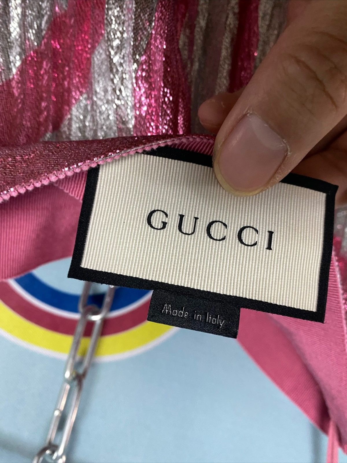 Gucci Gucci Runway Pleated Metallic Skirt In Pink Size 26" / US 2 / IT 38 - 6 Thumbnail