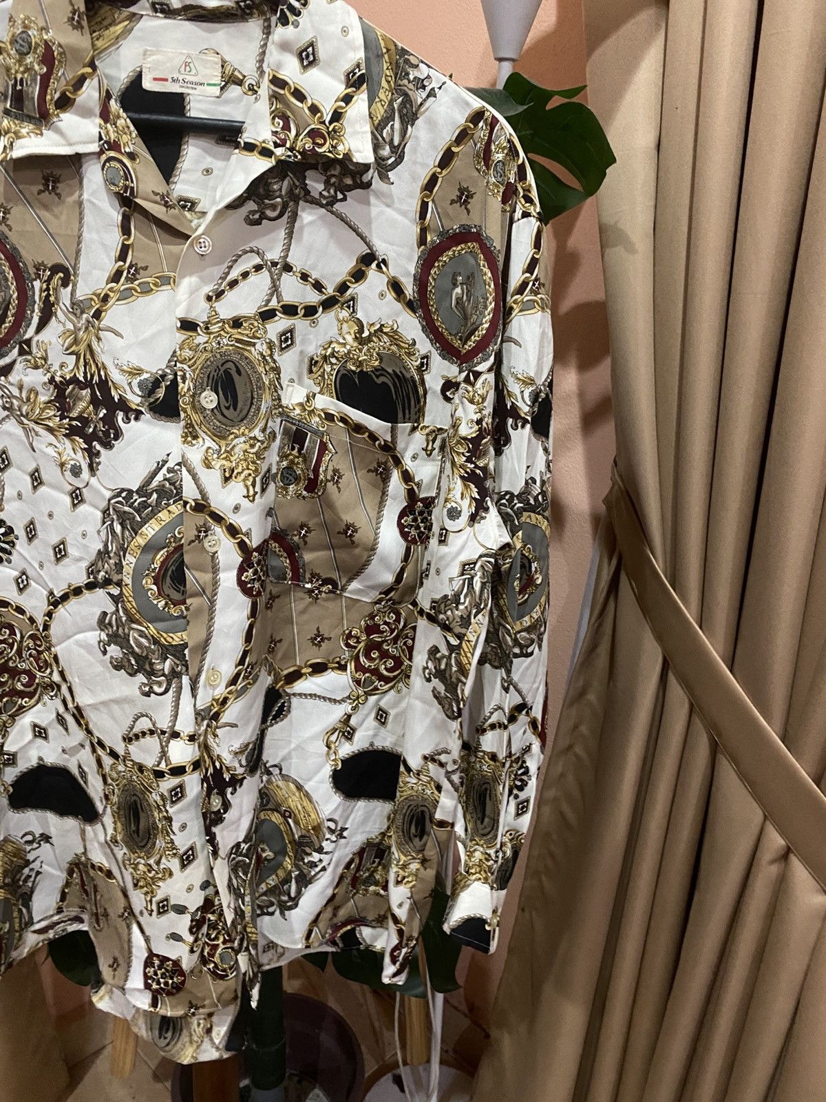 Japanese Brand × Vintage Vintage 5th Season Collection Baroque Chain Print Shirt Size US L / EU 52-54 / 3 - 4 Thumbnail