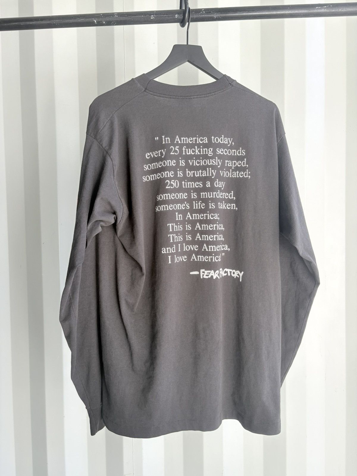 Band Tees Thrashed Fear Factory Faded Distressed ERD Grunge WCC Size US XL / EU 56 / 4 - 3 Thumbnail