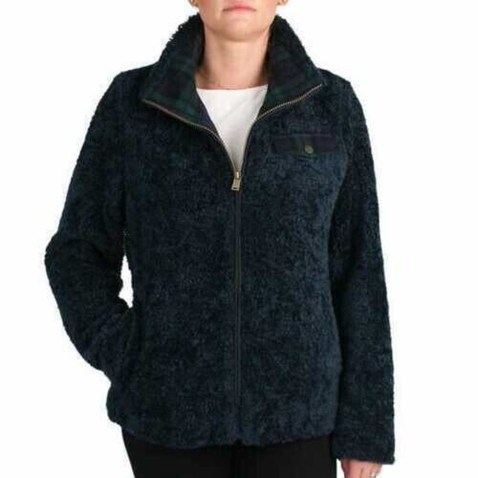 Pendleton NEW PENDLETON Women's Full Zip Sherpa Jacket-Dark Blue-MED Size M / US 6-8 / IT 42-44 - 2 Thumbnail