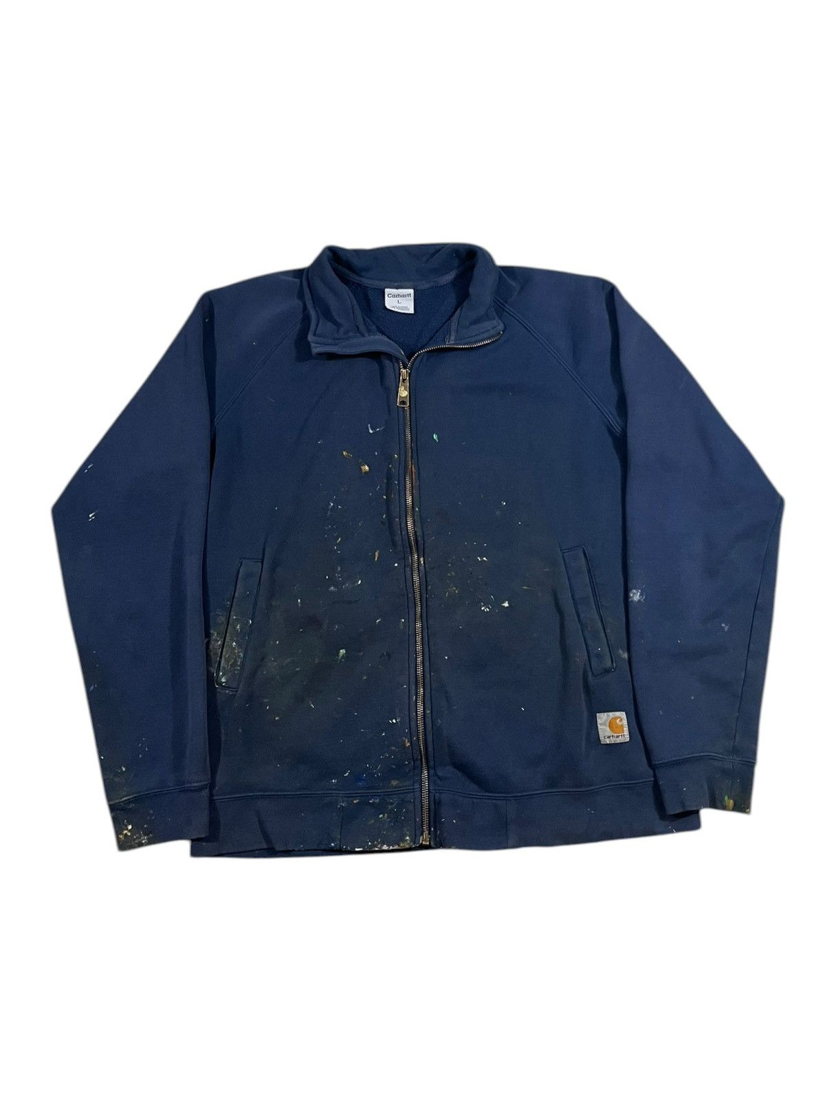 Carhartt Carhartt Faded Blue Painted Zip Up Sweatshirt Size US L / EU 52-54 / 3 - 1 Thumbnail