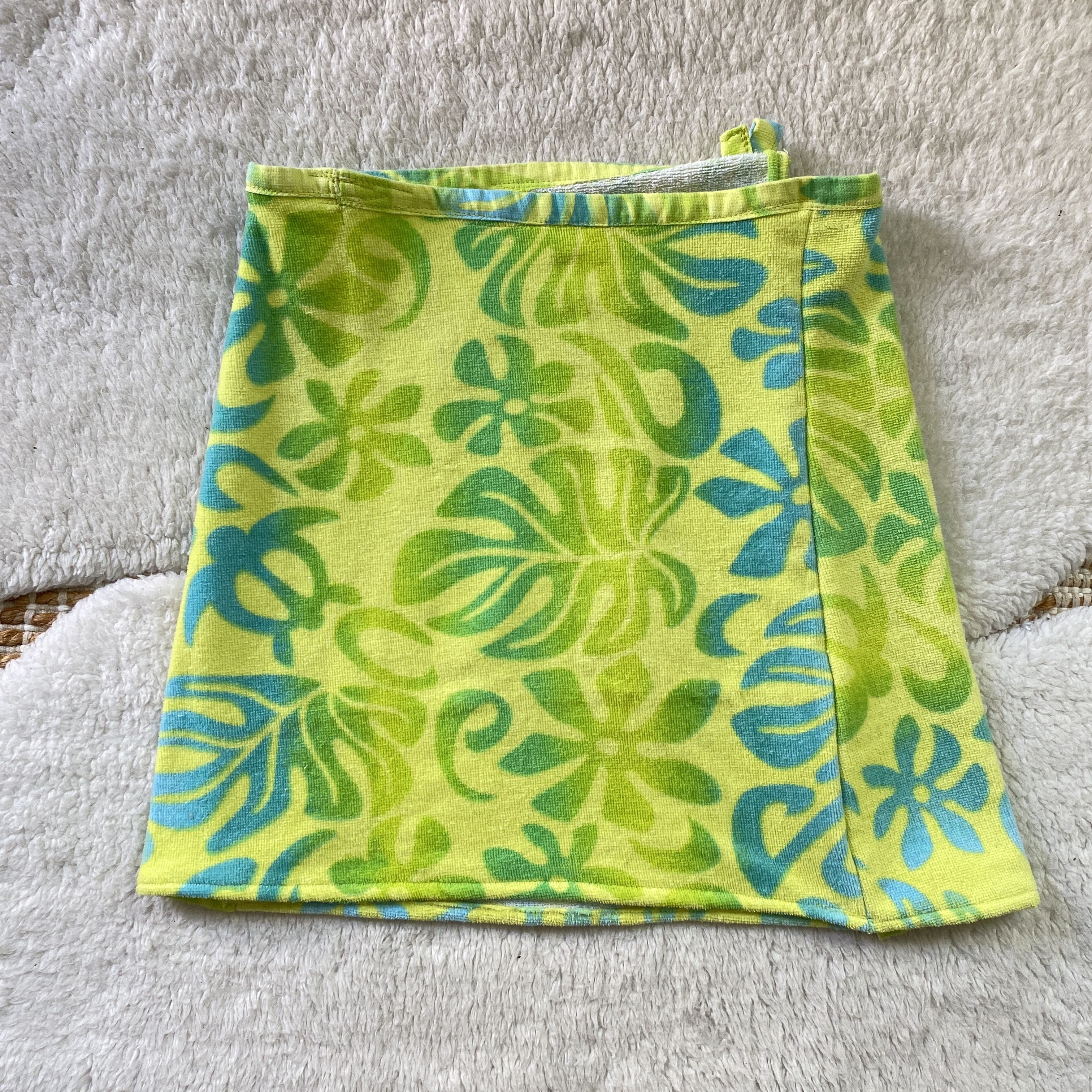 Other Handmade Y2K Tropical Towel Wrap Skirt XXS Size 22" - 2 Thumbnail