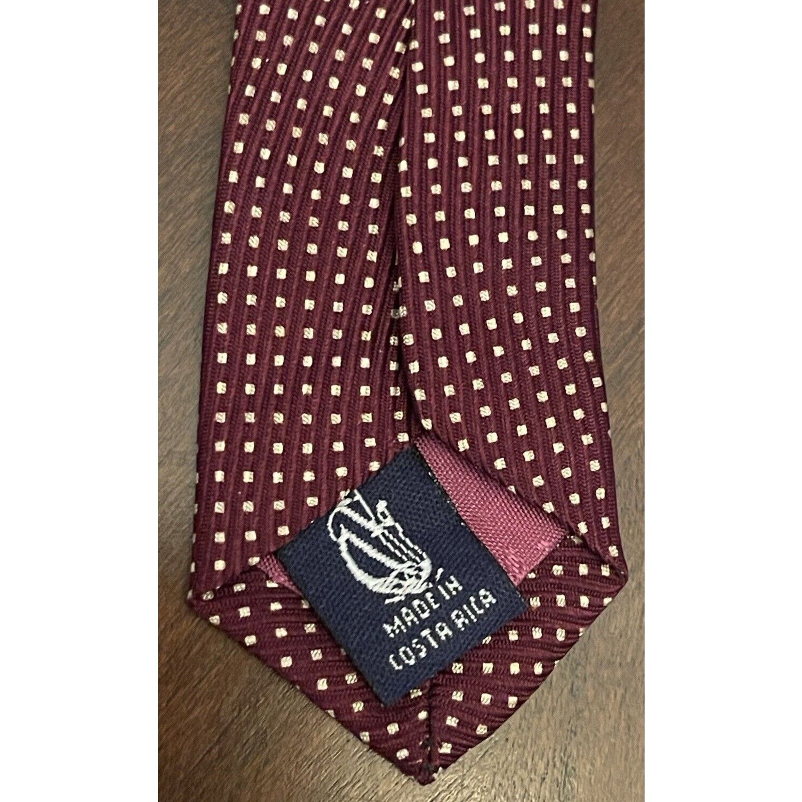 Nautica Nautica Burgundy Silk Mens NeckTie Made In Costa Rica Size ONE SIZE - 7 Thumbnail