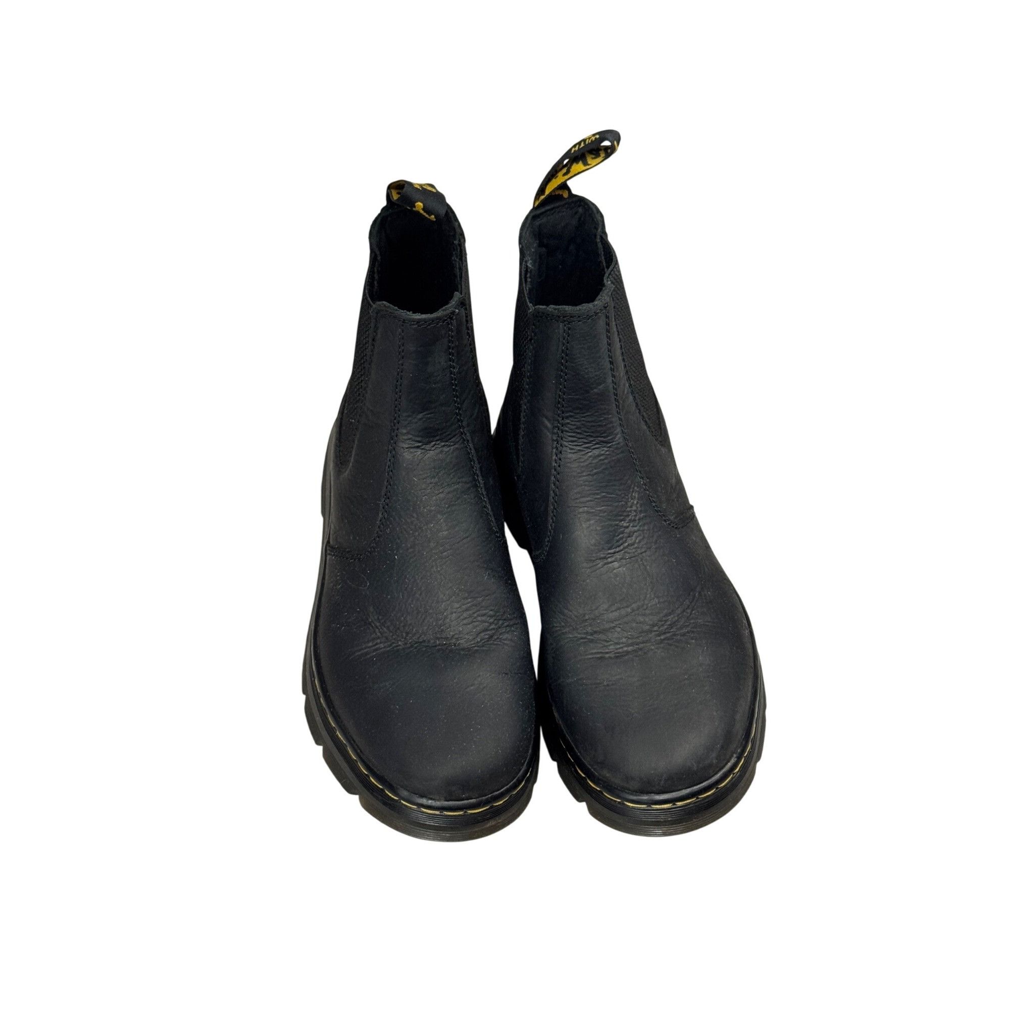 Dr. Martens Dr. Martens Unisex Black Chelsea Boots M 7/ L 8 Leather Slip Size US 7 / EU 40 - 2 Thumbnail