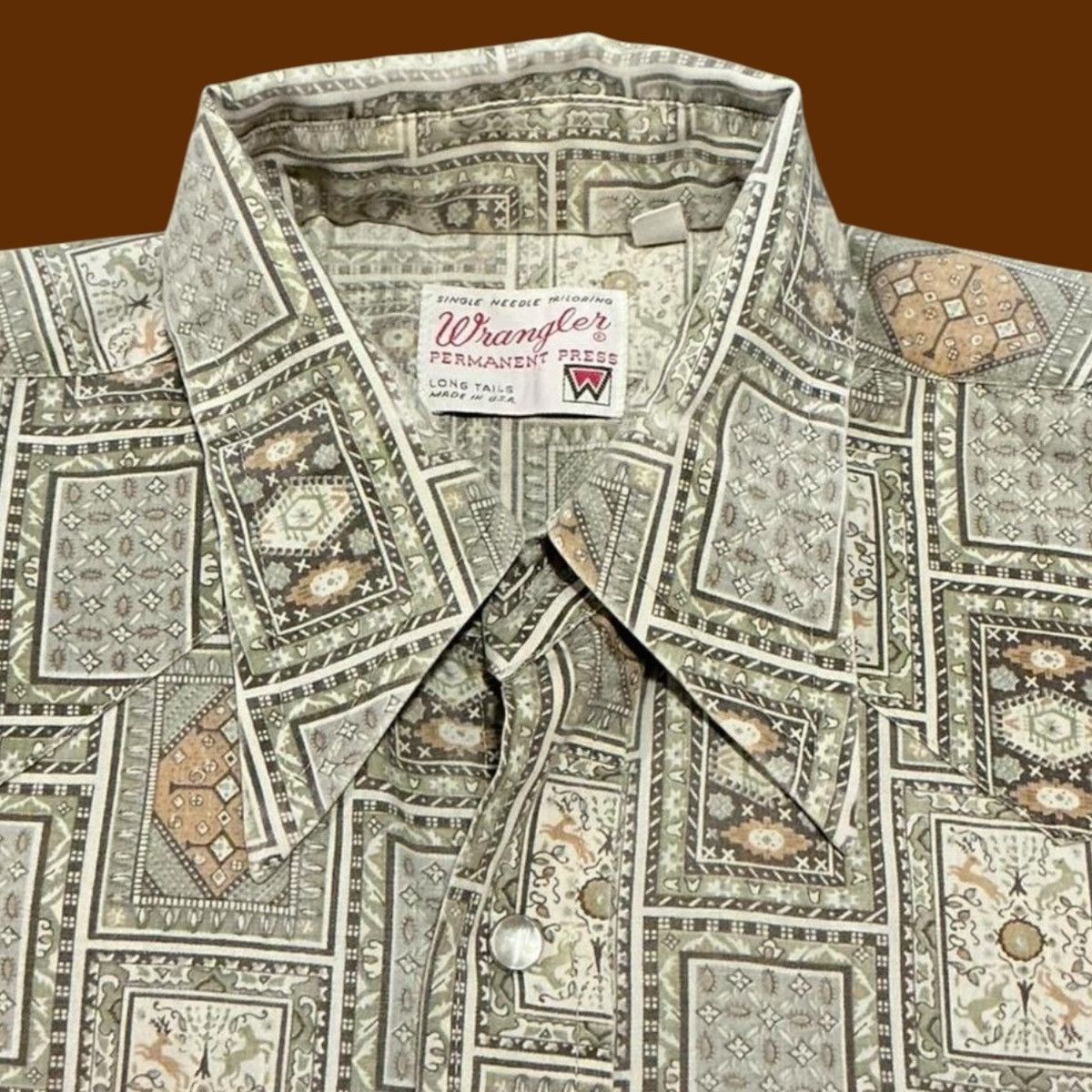 Wrangler Vintage Wrangler Pearl Snap Western Shirt Size US M / EU 48-50 / 2 - 3 Thumbnail