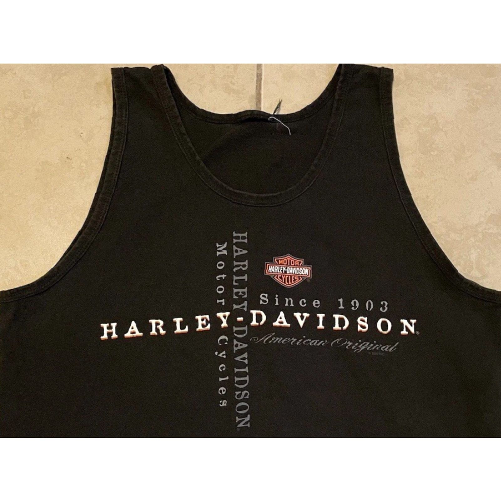 Vintage VINTAGE Harley Davidson Salt Lake City Faded Tank Top M Black USA 90s Grunge Eagle Harley Davidson Mens Tank Top M Black Graphic Tee Size US M / EU 48-50 / 2 - 6 Thumbnail