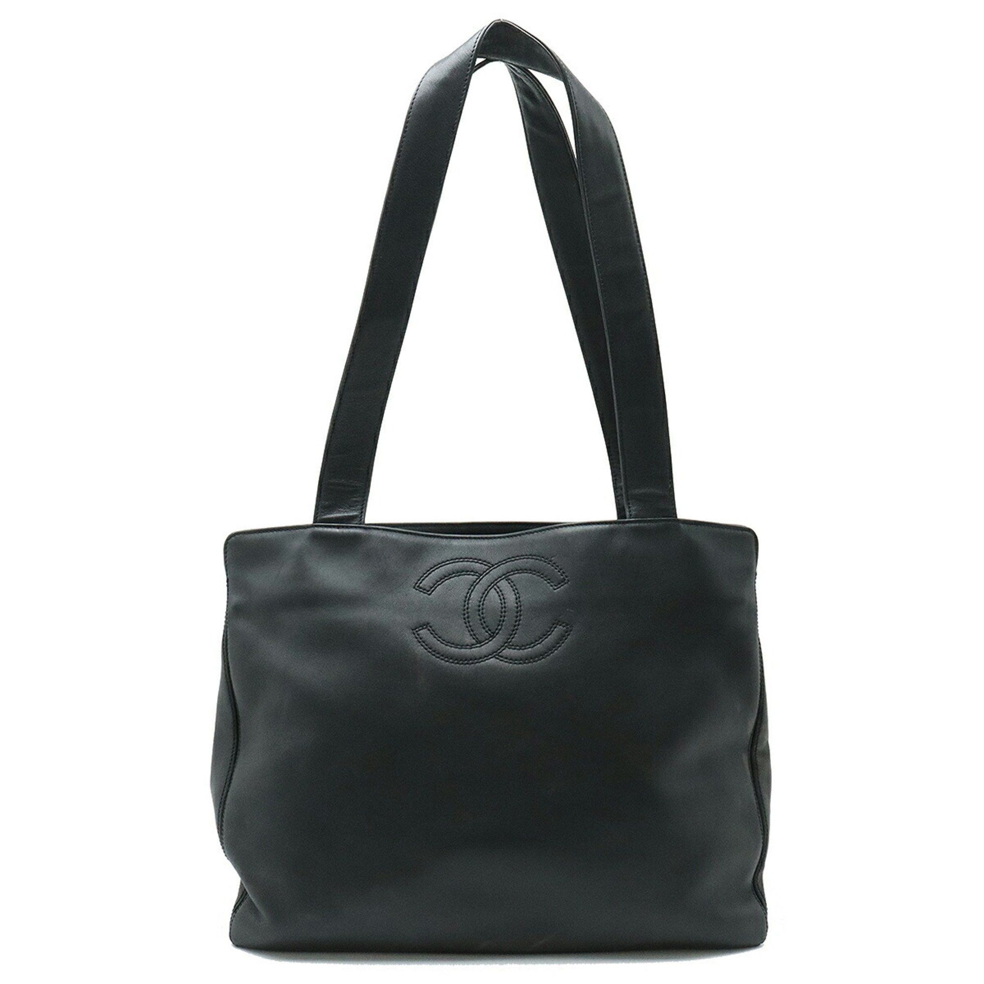 image of Chanel Cocomark Tote Bag Shoulder Leather Black, Women's