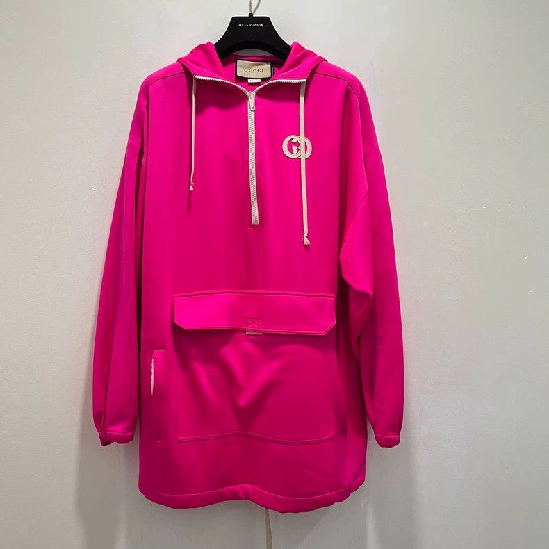 Gucci Gucci Rose red white double G big logo hoodie 2501-Nextarro Size US XS / EU 42 / 0 - 1 Thumbnail