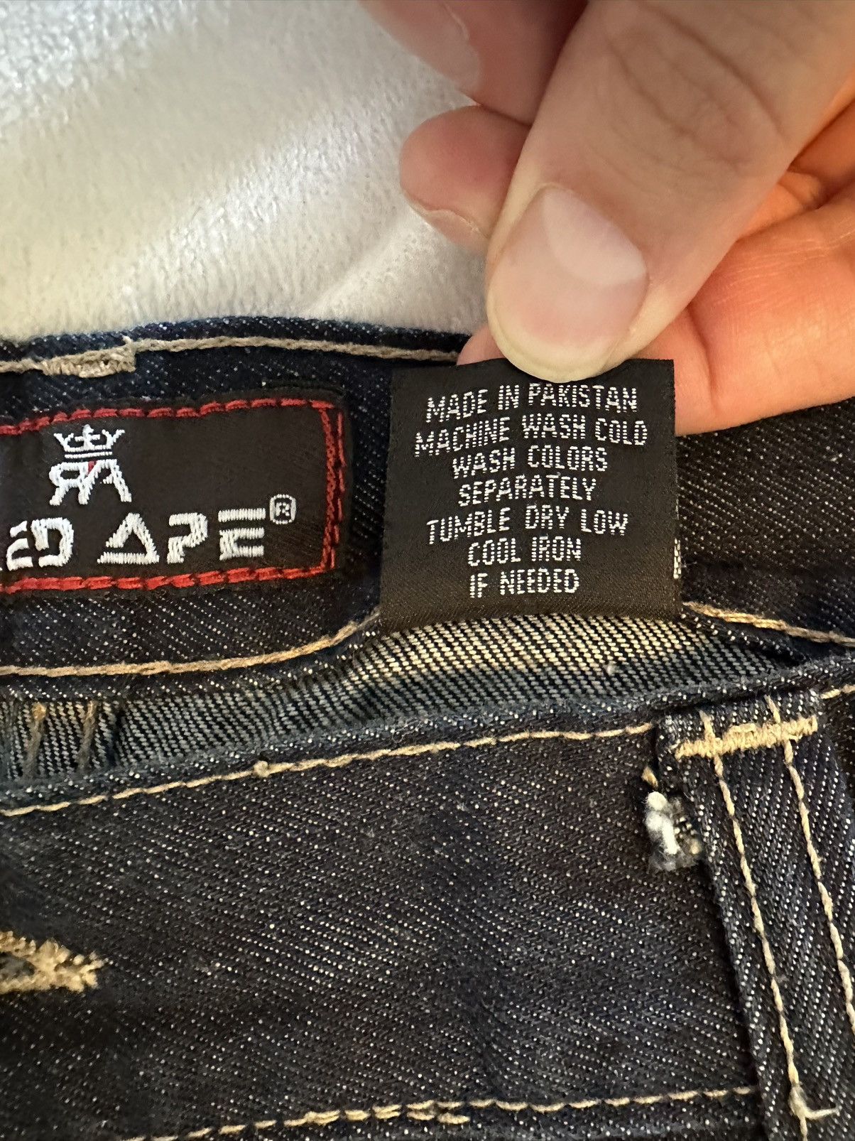 Vintage Vtg Y2K Red Ape Mens Denim Jean Shorts Baggy Size 40x14 Size US 40 / EU 56 - 5 Thumbnail
