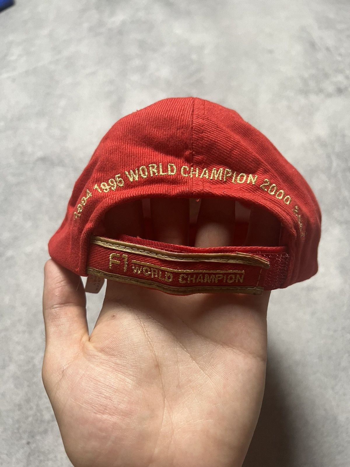 Vintage Vintage 2001 Ferrari Michael Schumacher World Champion Cap Size ONE SIZE - 4 Thumbnail