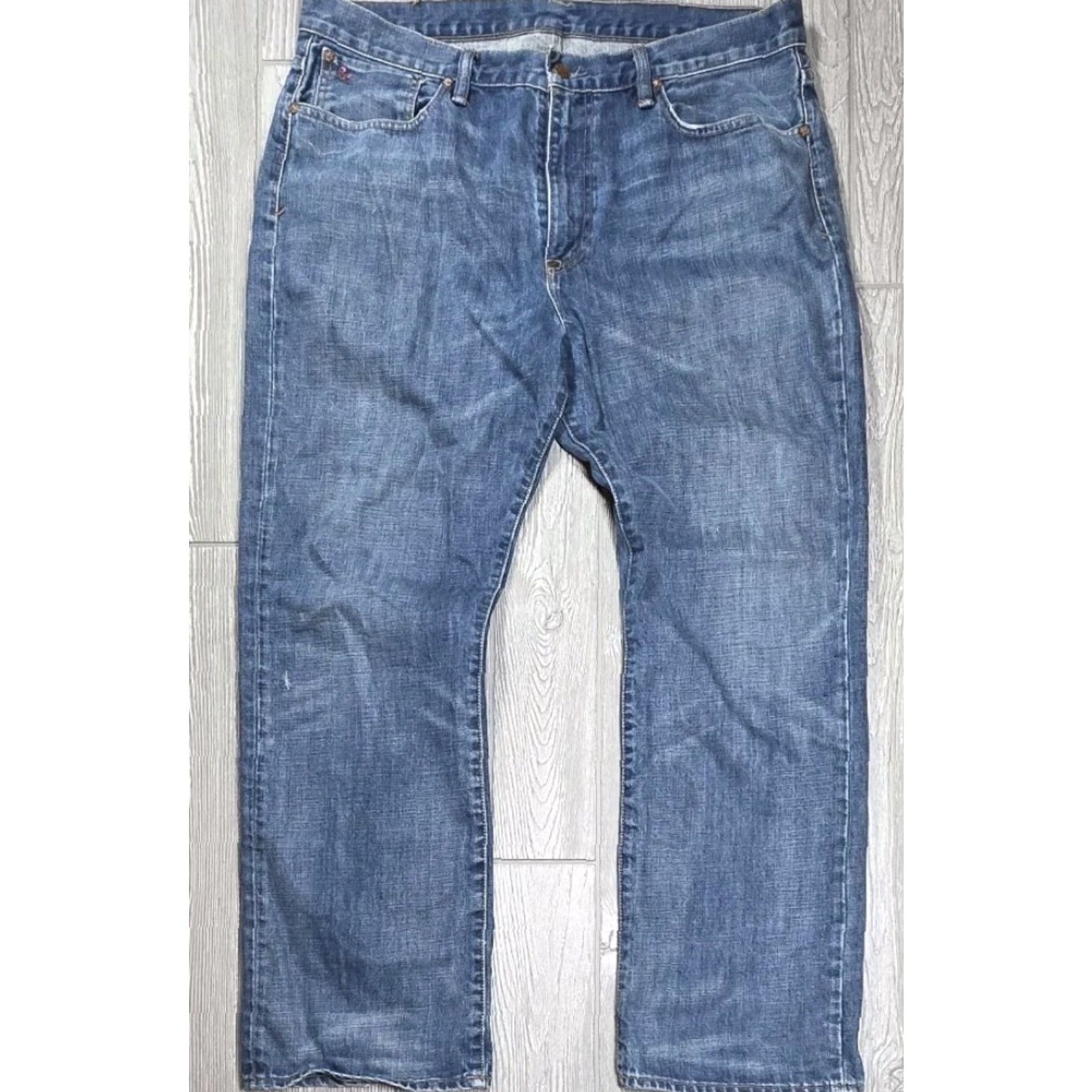 Polo Ralph Lauren VINTAGE Polo Ralph Lauren Jeans Mens 36x30 Medium Fade Blue Denim Baggy 067 Polo Ralph Lauren Jeans Mens 36x30 Med Fade Blue Denim Vintage 067 Baggy Size US M / EU 48-50 / 2 - 2 Thumbnail