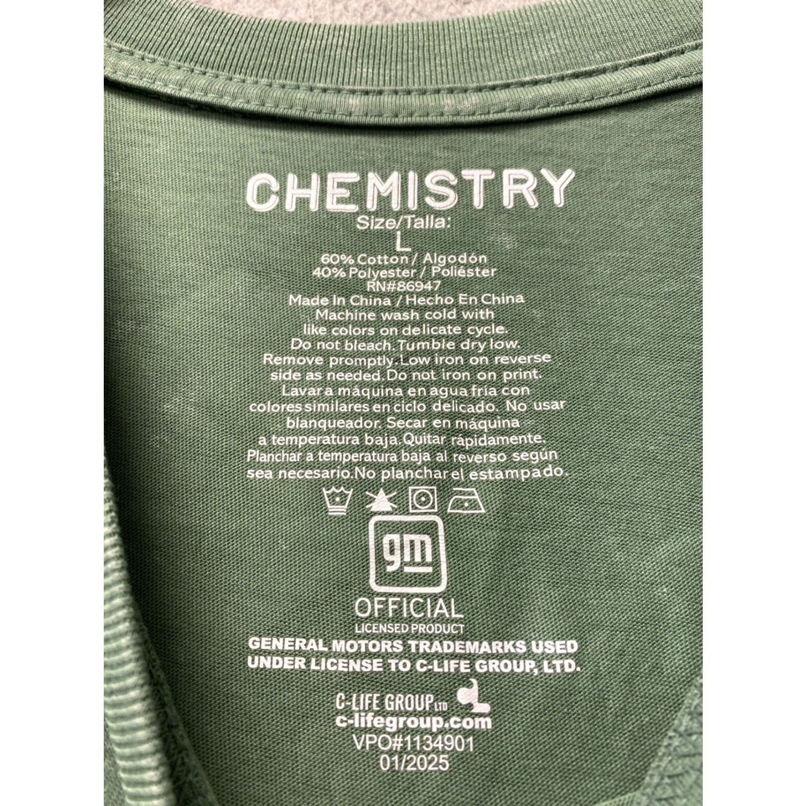 Vintage VINTAGE Chemistry Men's T-shirt L Green Graphic Tee Chevrolet Splash 80s Retro Size US L / EU 52-54 / 3 - 3 Thumbnail