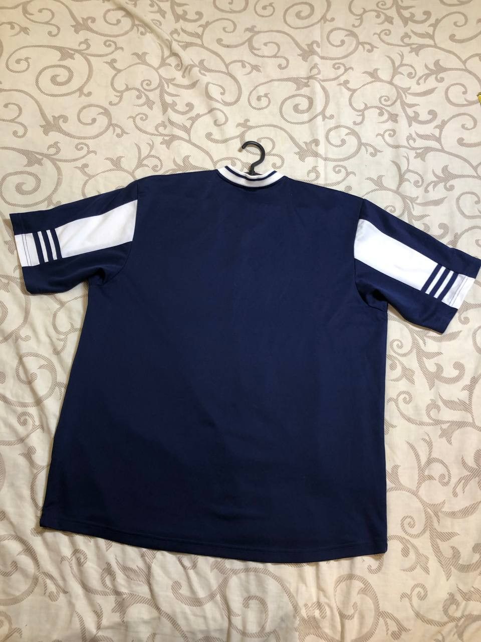 Adidas Rare Vintage Adidas Jersey V Neck Shirt Blue Size US XL / EU 56 / 4 - 14 Thumbnail