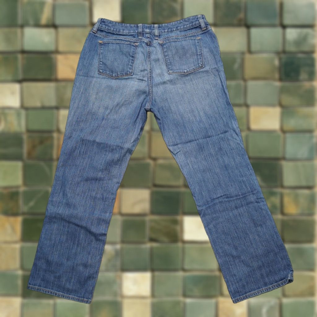 Vintage LL Bean Favorite Fit Jeans Womens 14 Petite Blue Mid Rise Straight Denim Jeans Size 36" / US 14 / IT 50 - 1 Thumbnail