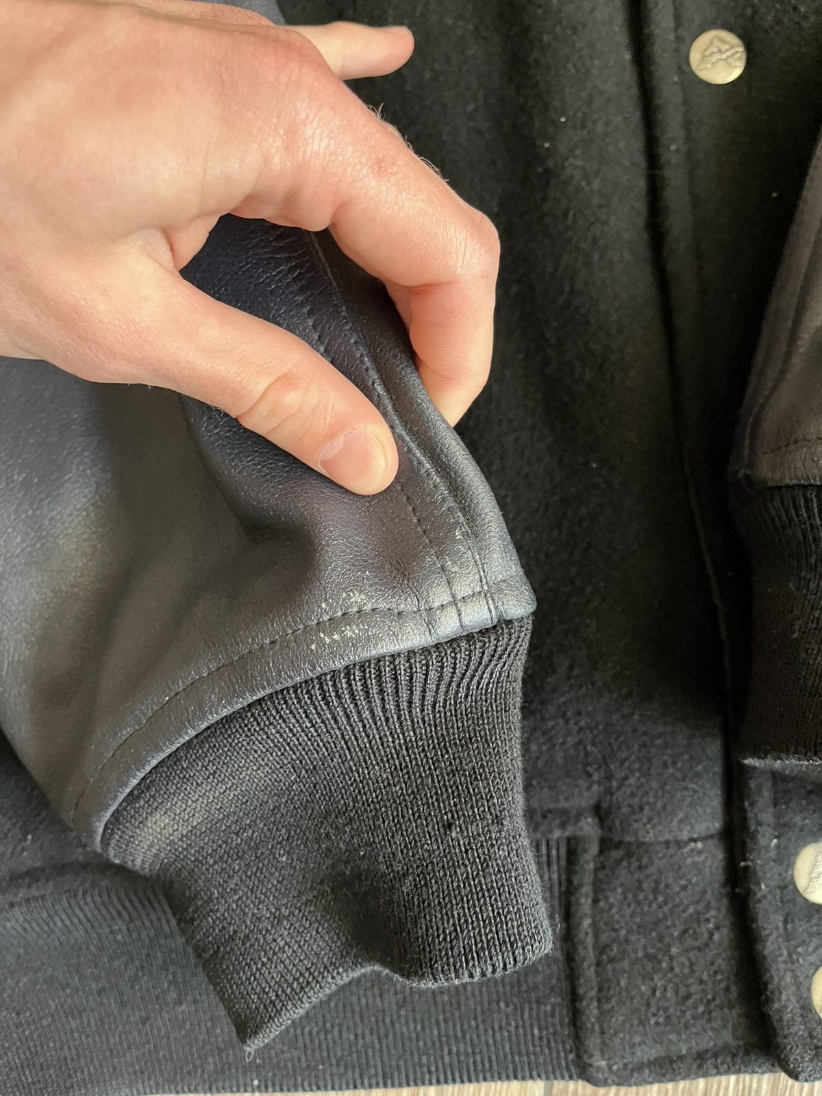 Avirex × Leather Avirex Wool/Leather Varsity Reversible Bomber Jacket Size US XL / EU 56 / 4 - 10 Thumbnail