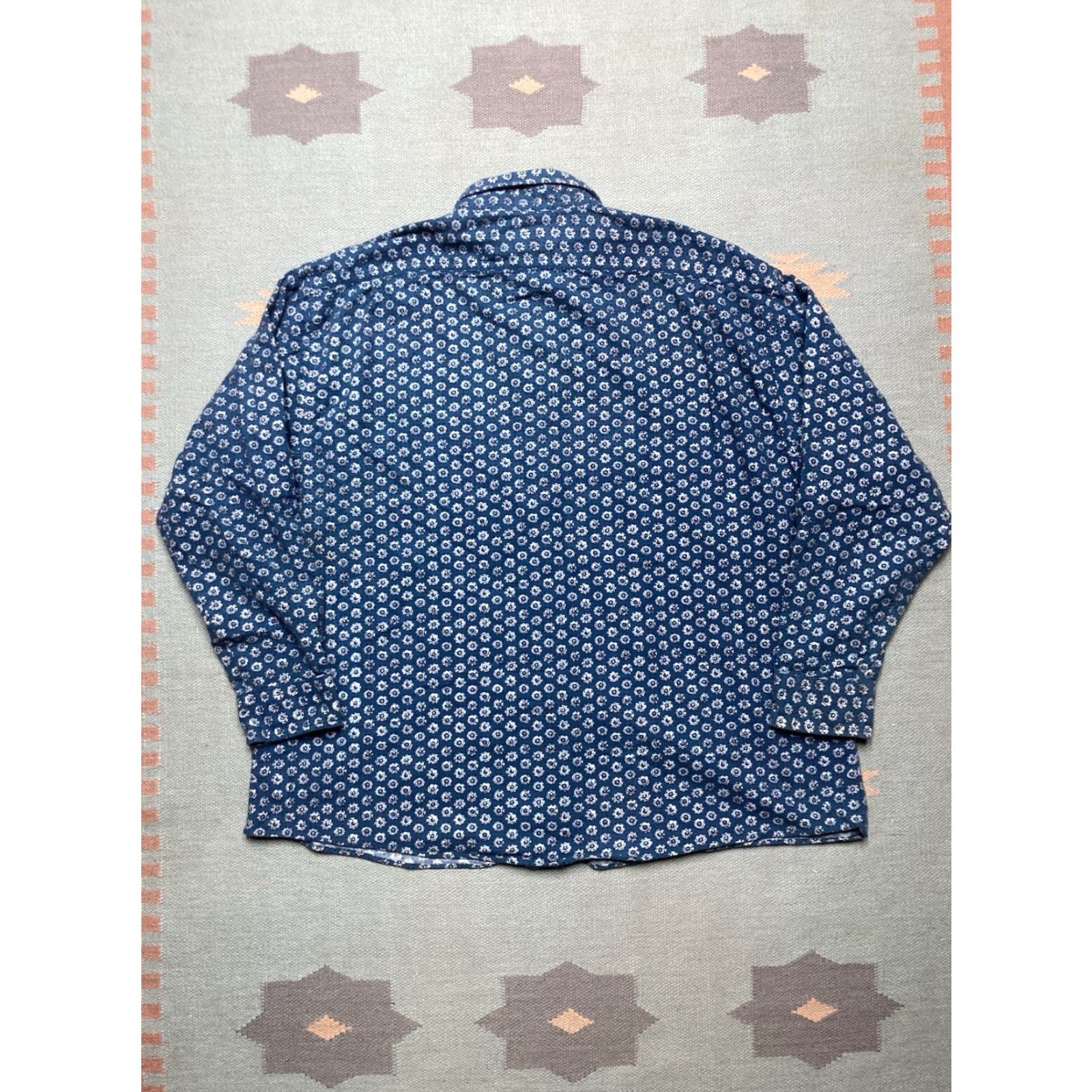 Gloverall VINTAGE Northwest Territory Flannel Shirt Button-Up Cotton Brushed Soft All Over Print XXL Blue Men Regular Long Sleeve Size US XXL / EU 58 / 5 - 6 Thumbnail
